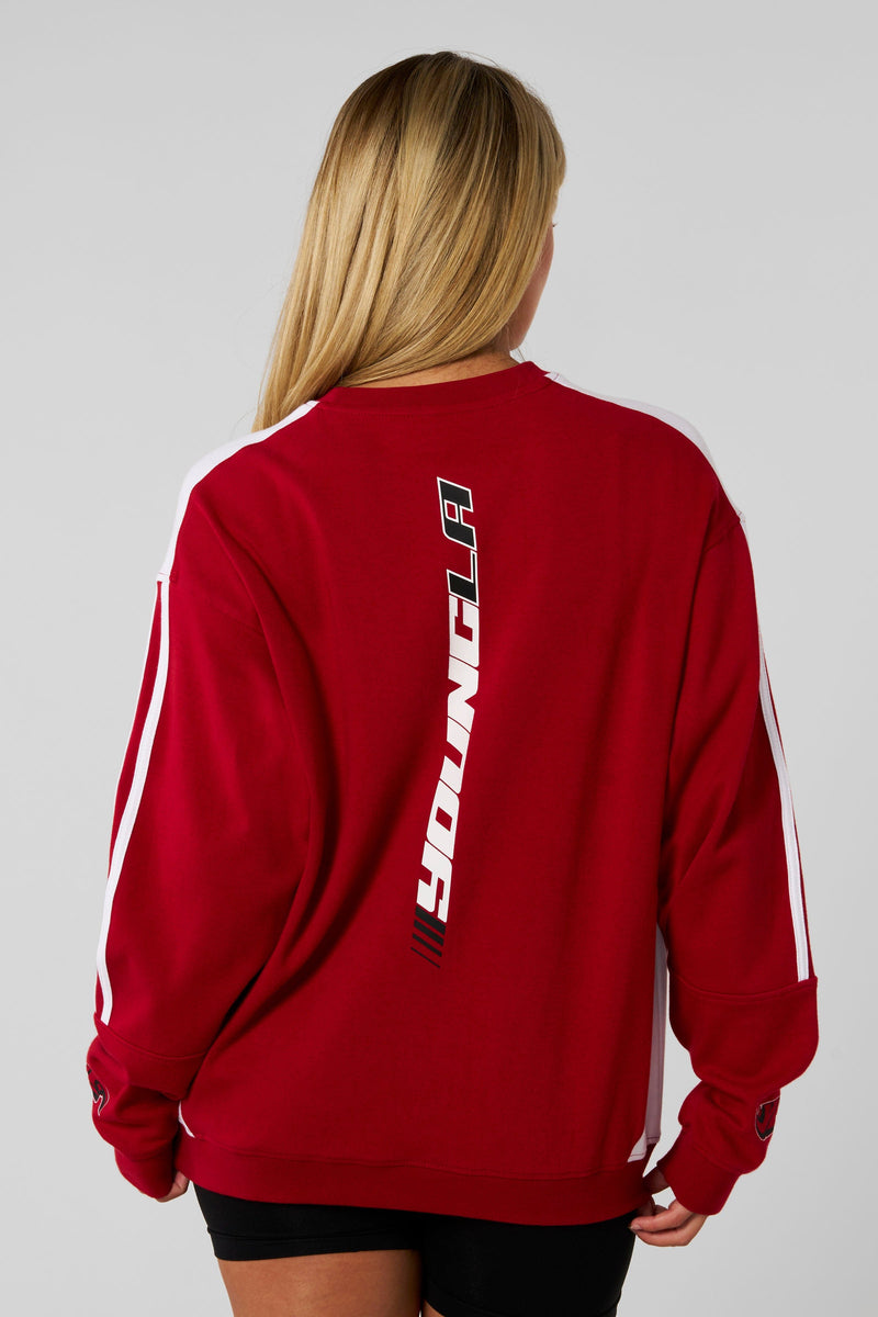W4230 - Drift Jersey for women for transitional weather and bold, everyday style in color Red.