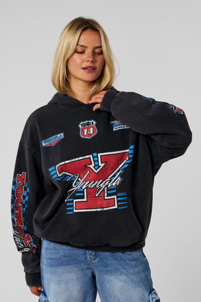W5193- Drift Hoodie for women this oversized hoodie brings serious edge in color Black.