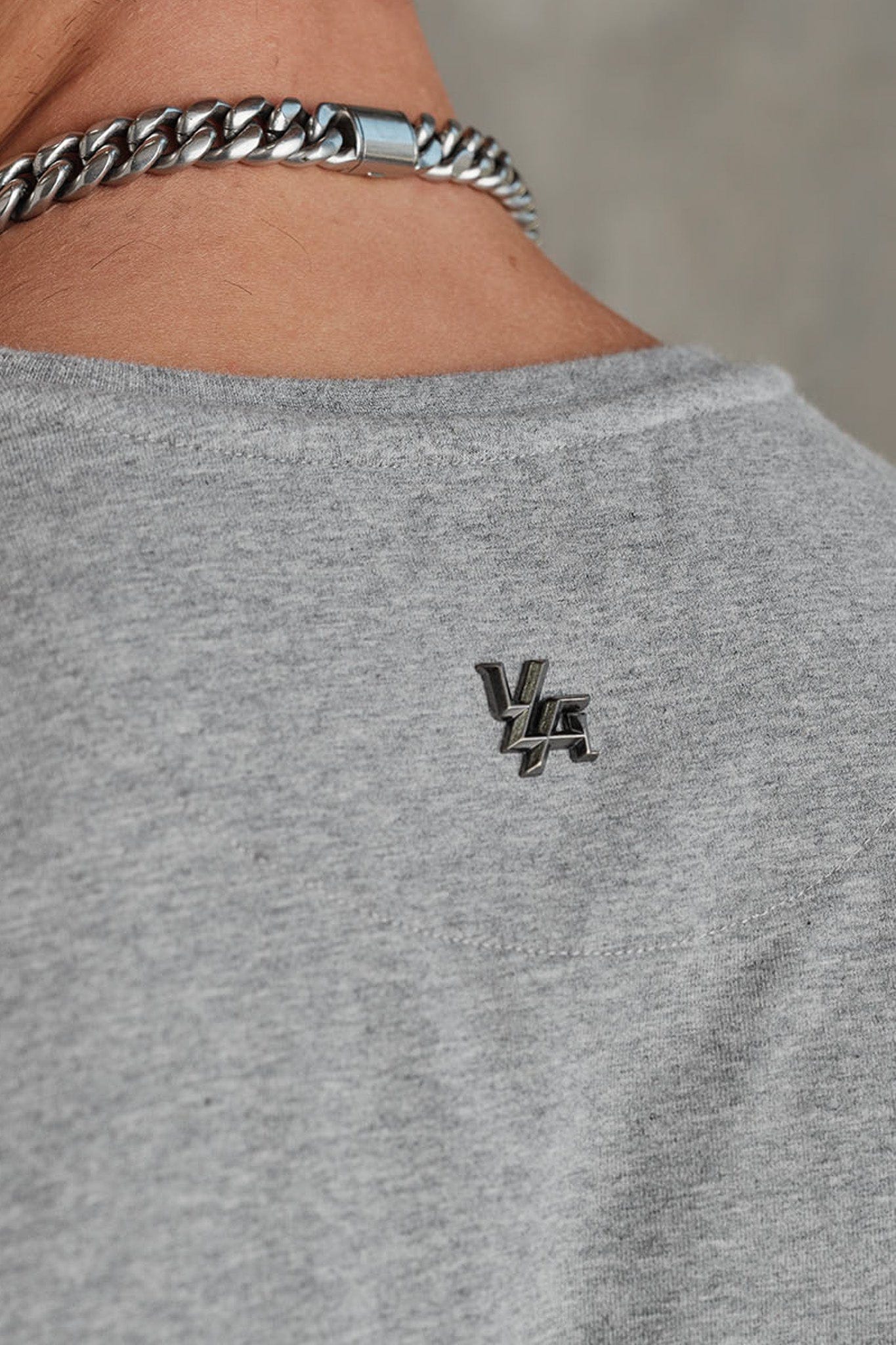 4148 - Elevated Essentials - Fitted Tee for Men's - Breathable and versatile, sharp, fitted cut in Grey Wash