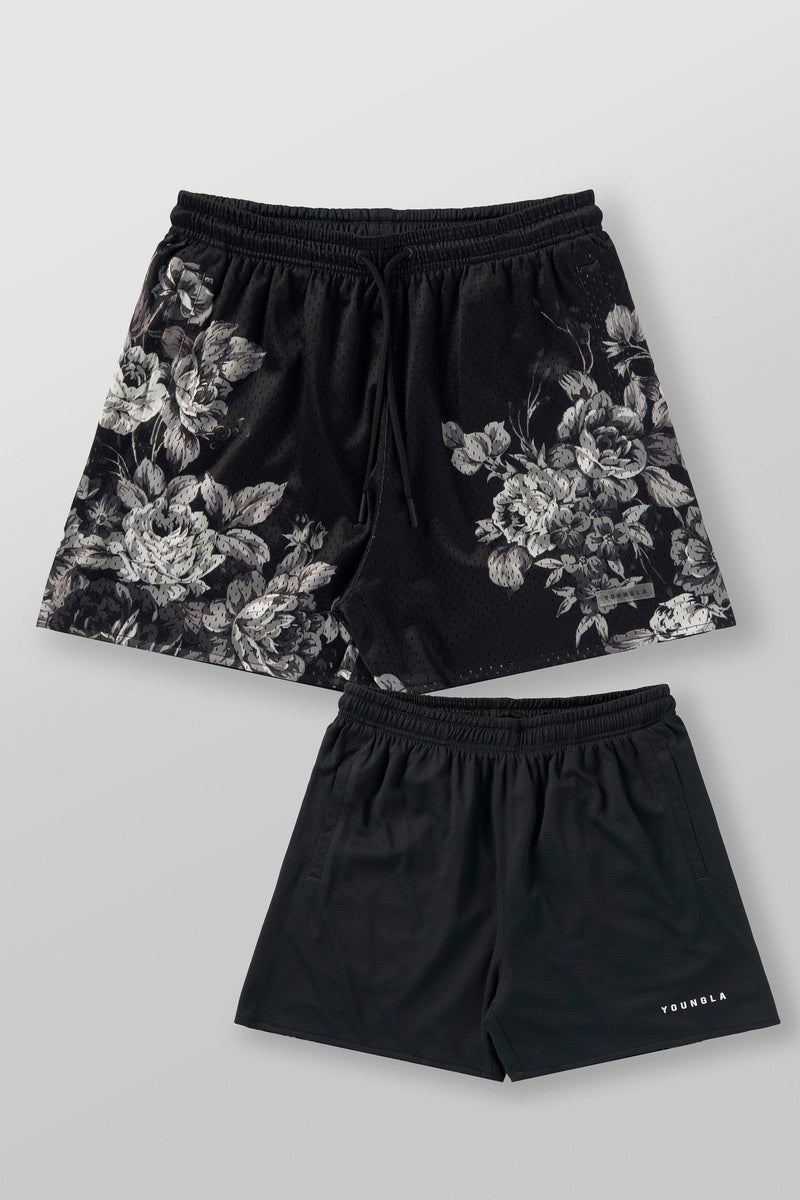 1111 - Skulls & Roses Reversible Shorts