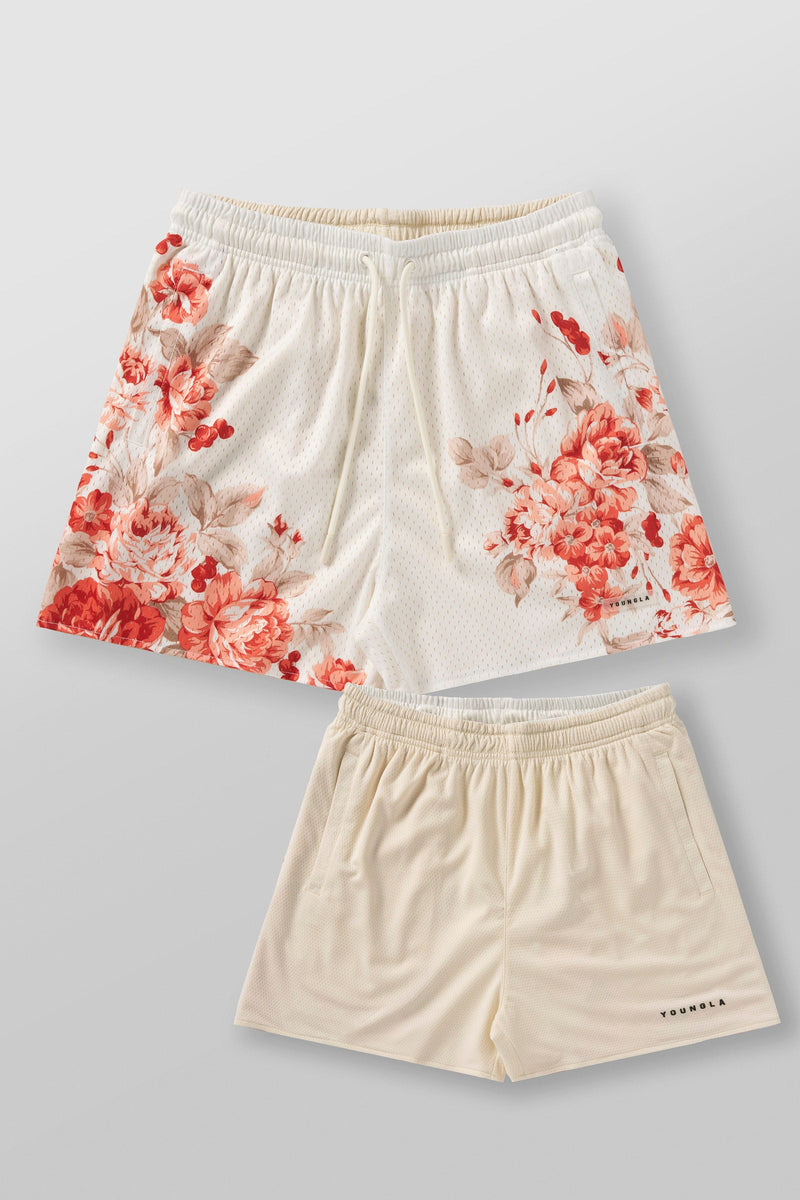 1111 - Skulls & Roses Reversible Shorts