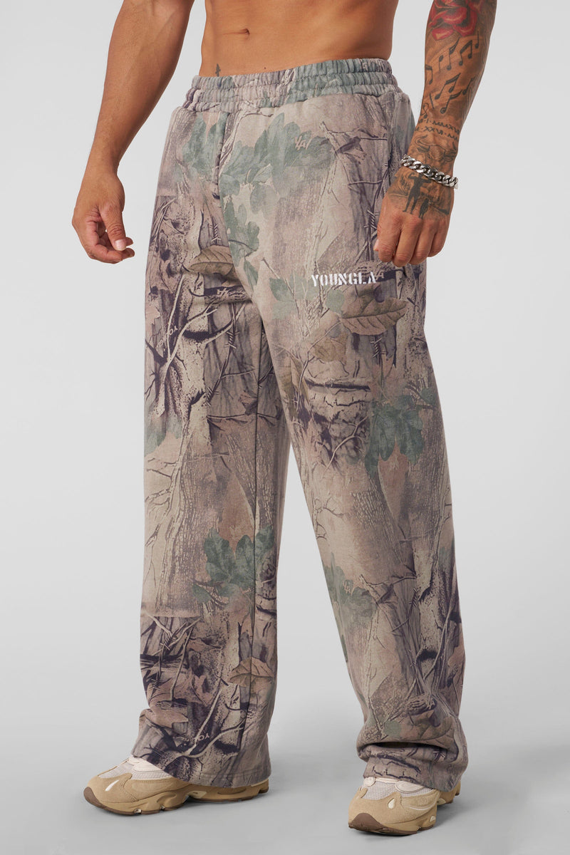 2094 - Tree Camo Collection - No Cuff Sweats For Men's - lasting quality and a relaxed silhouette in Beige