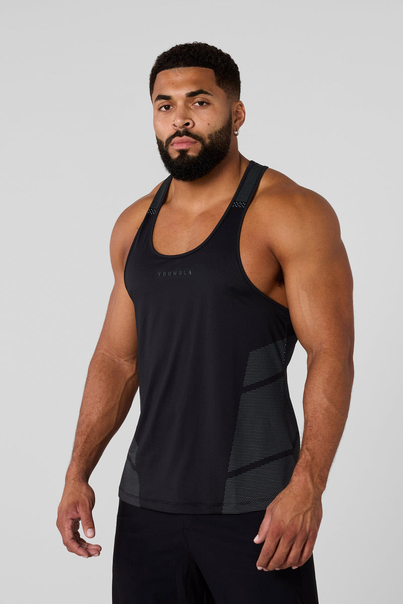 3042 - Kinetic Workout Stringers - Lightweight and flexible Tank Tops for Mens In Light Grey