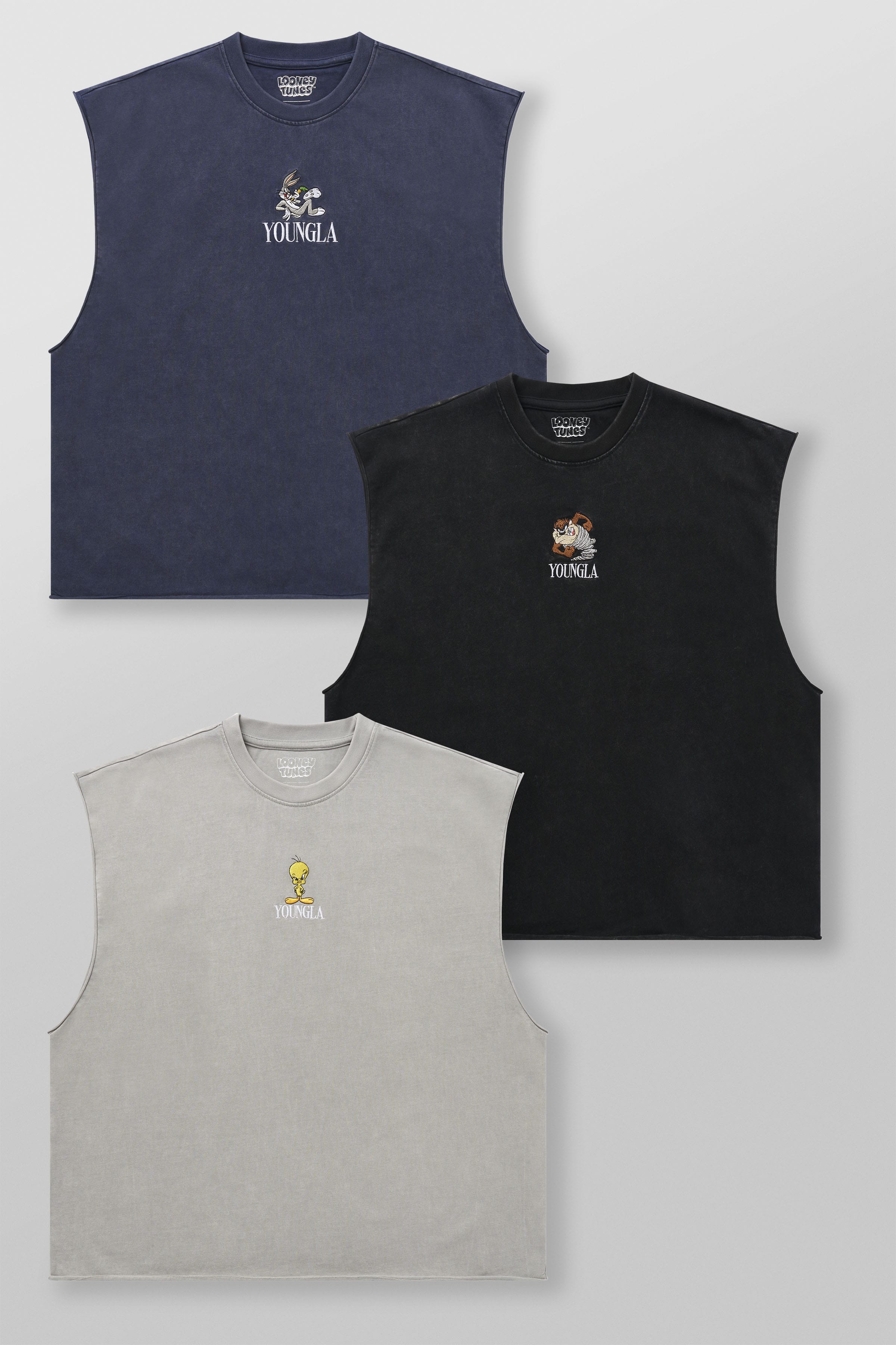 3107 - Looney Tunes Embroidered Cut-offs - July 7th