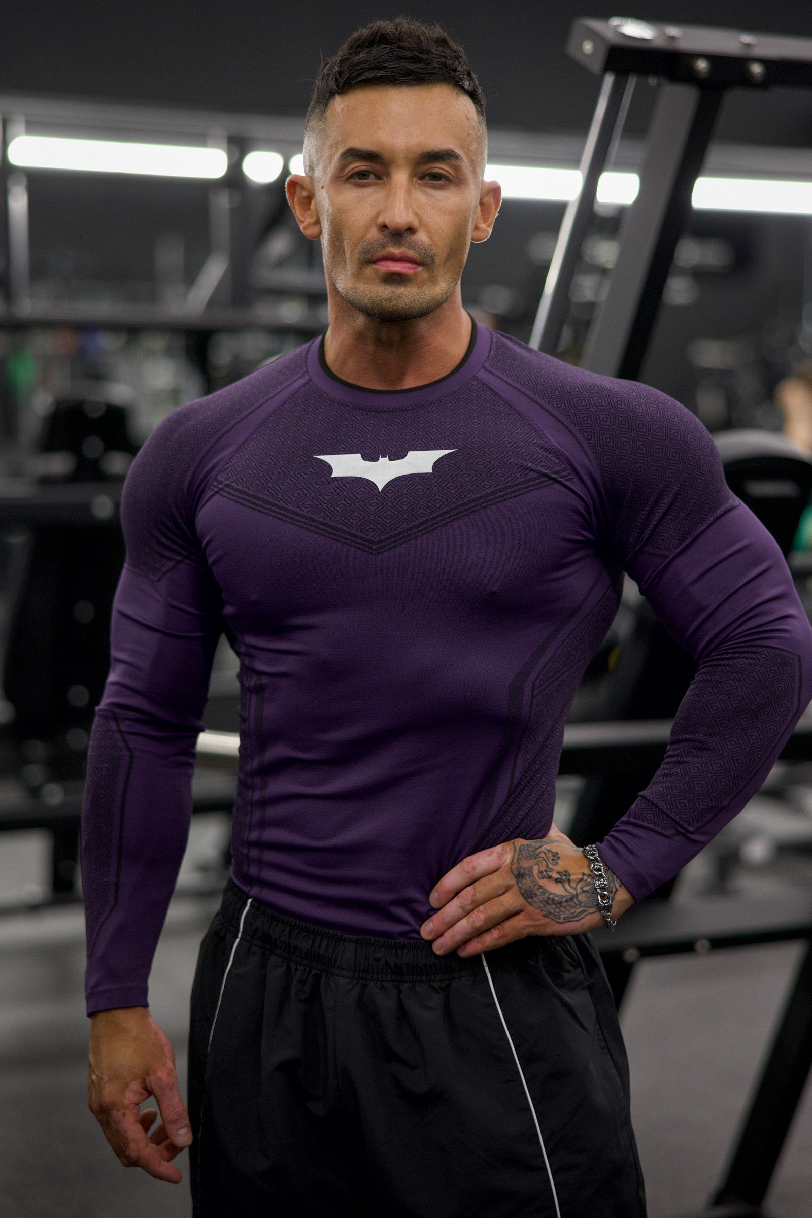 8004 - Batman Compression Longsleeves - Purple Limited Edition - APP ONLY - August 24th