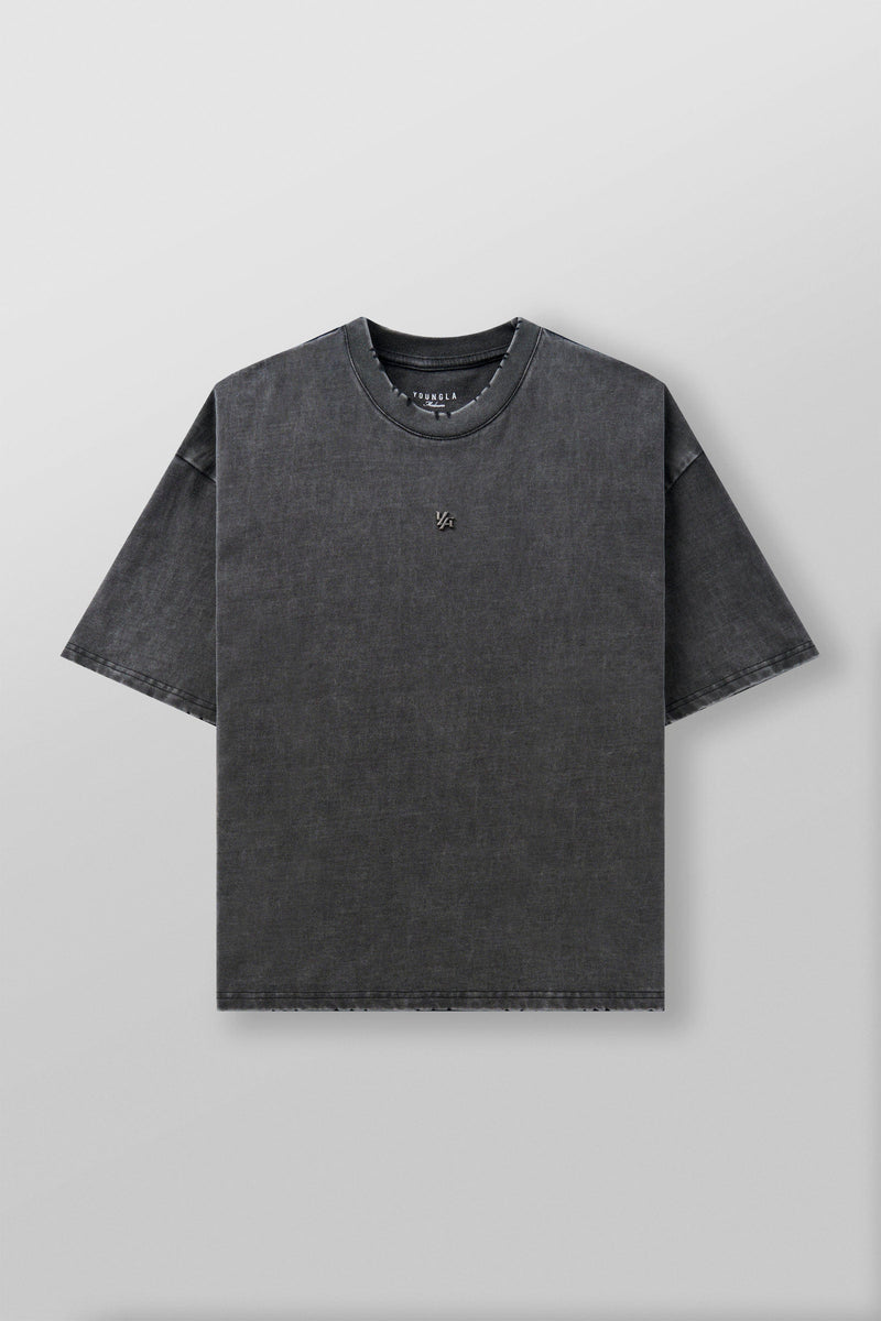 4153 - Elevated Essentials - Relaxed Tee in 100% heavyweight Cotton with oversized fit in Grey Wash