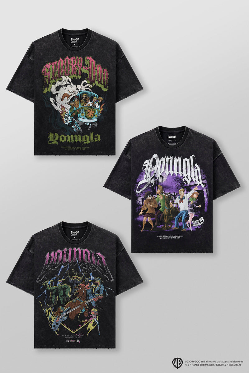 4252 - Scooby-Doo Tees for mens in 100% Cotton featuring Scooby with oversized graphics in all colour