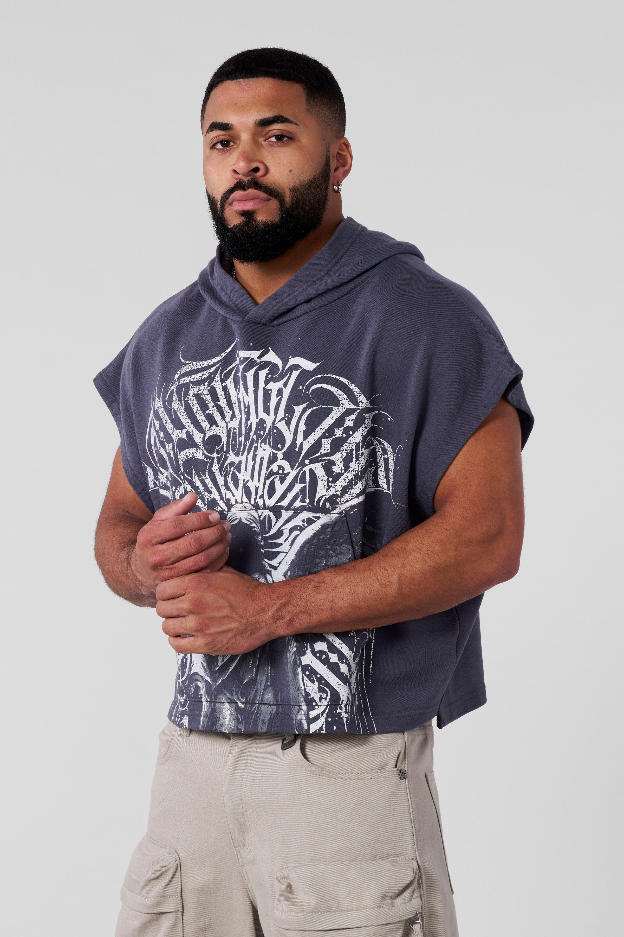 5045 - Angel Cut-Off Hoodies