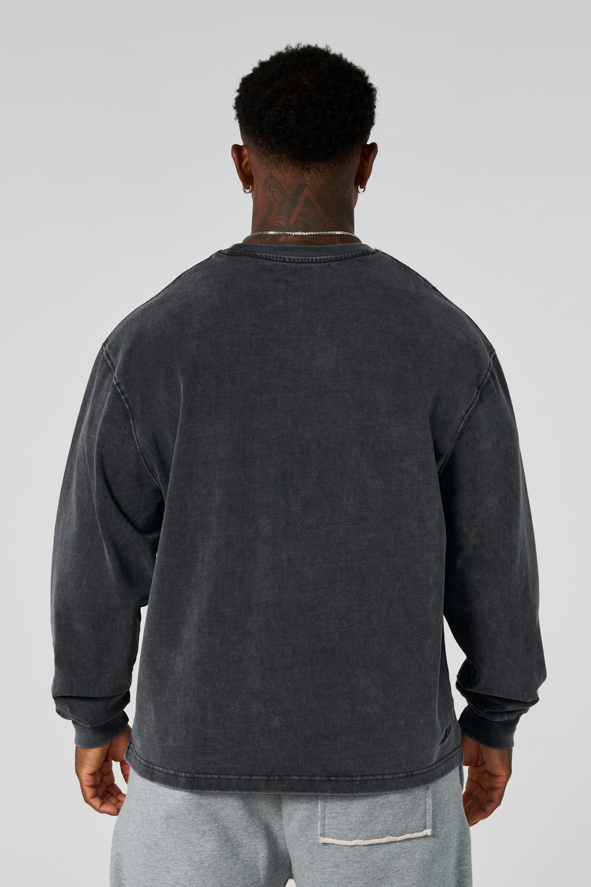 8001 - Elevated Essentials - Mens Longsleeves - midweight cotton for durability and comfort in Grey Wash