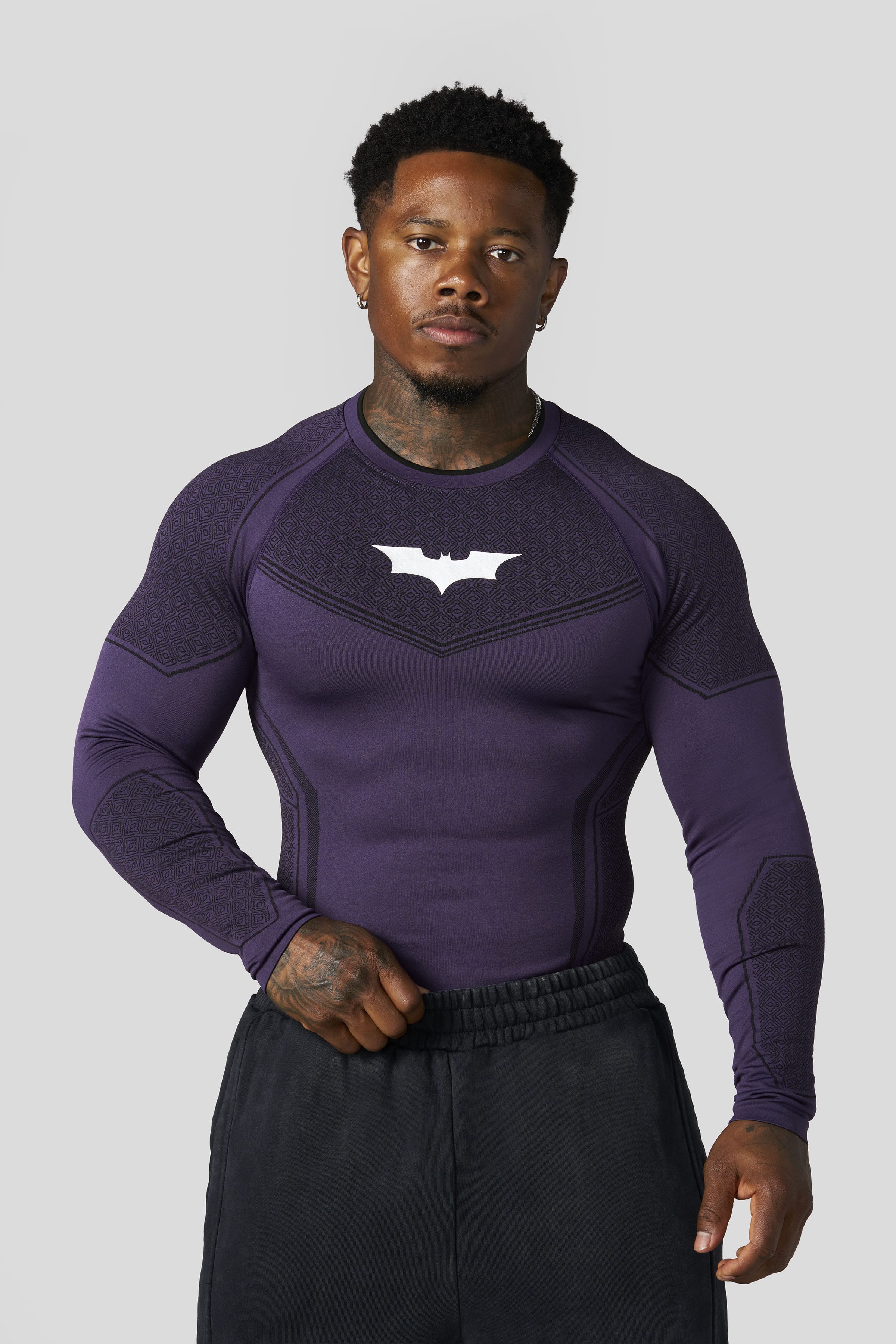 8004 - Batman Compression Longsleeves - Purple Limited Edition - APP ONLY - August 24th