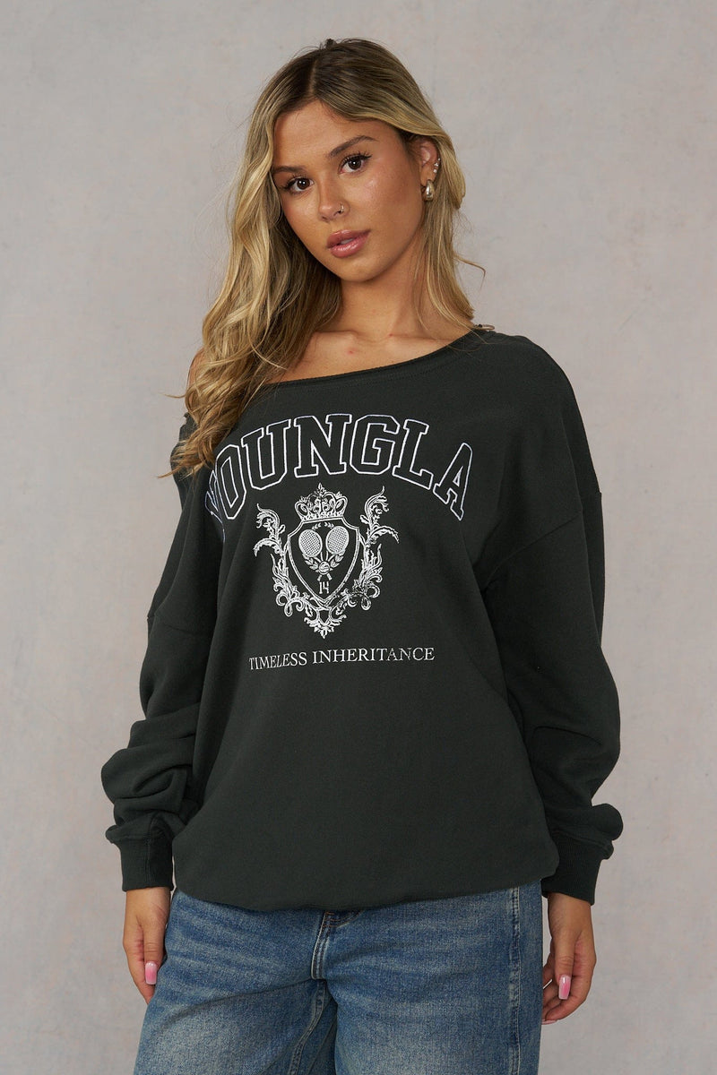 W5158 - Off-shoulder Pullover