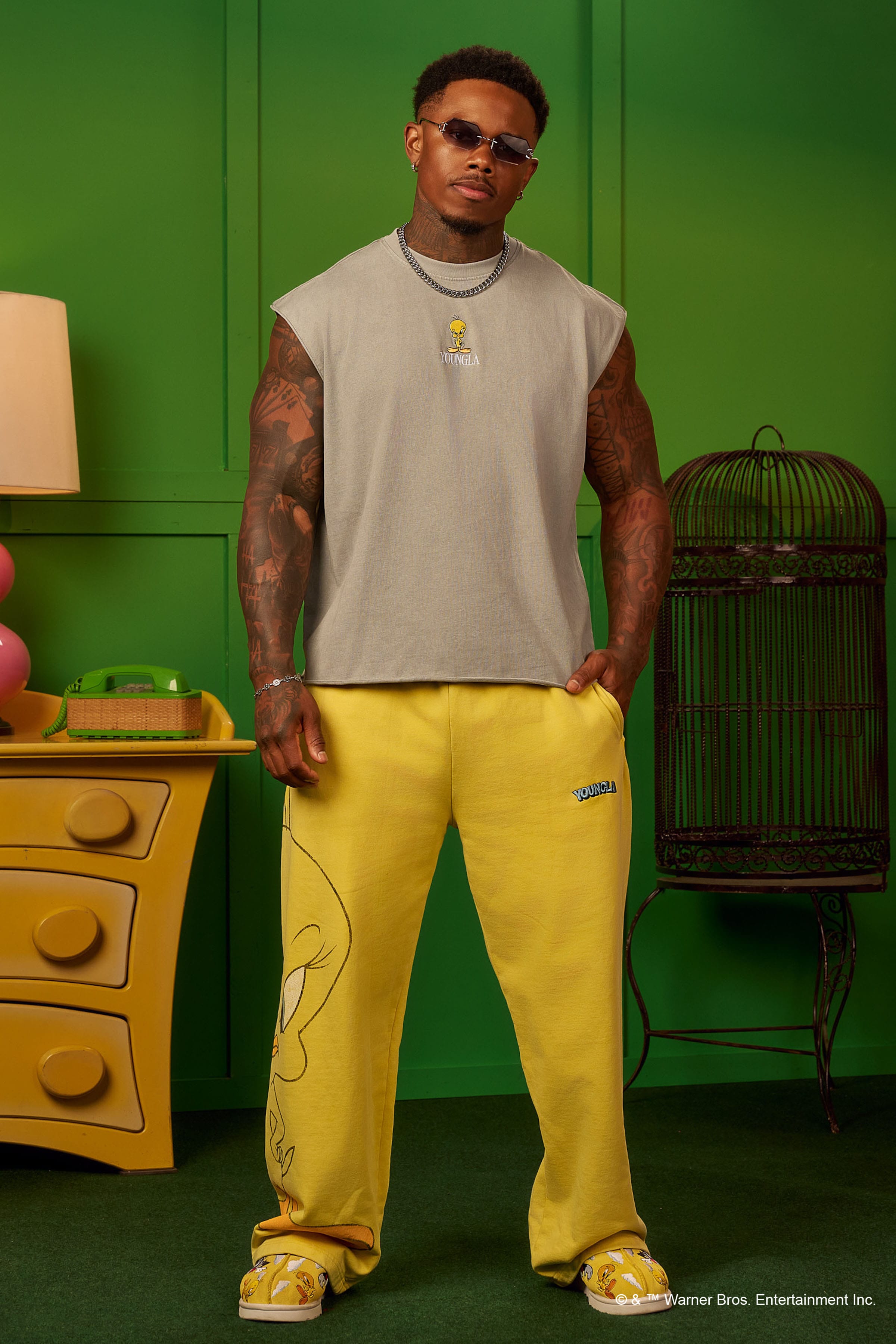 3107 - Looney Tunes Embroidered Cut-offs - July 7th
