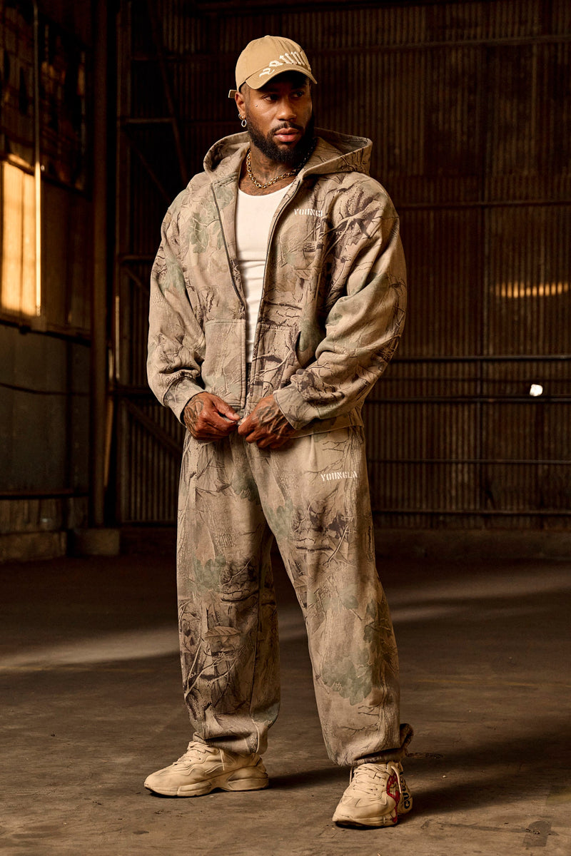 5116 - Tree Camo Collection - Zip Ups for Men's - structured hood, durable zipper, and roomy fit in Beige