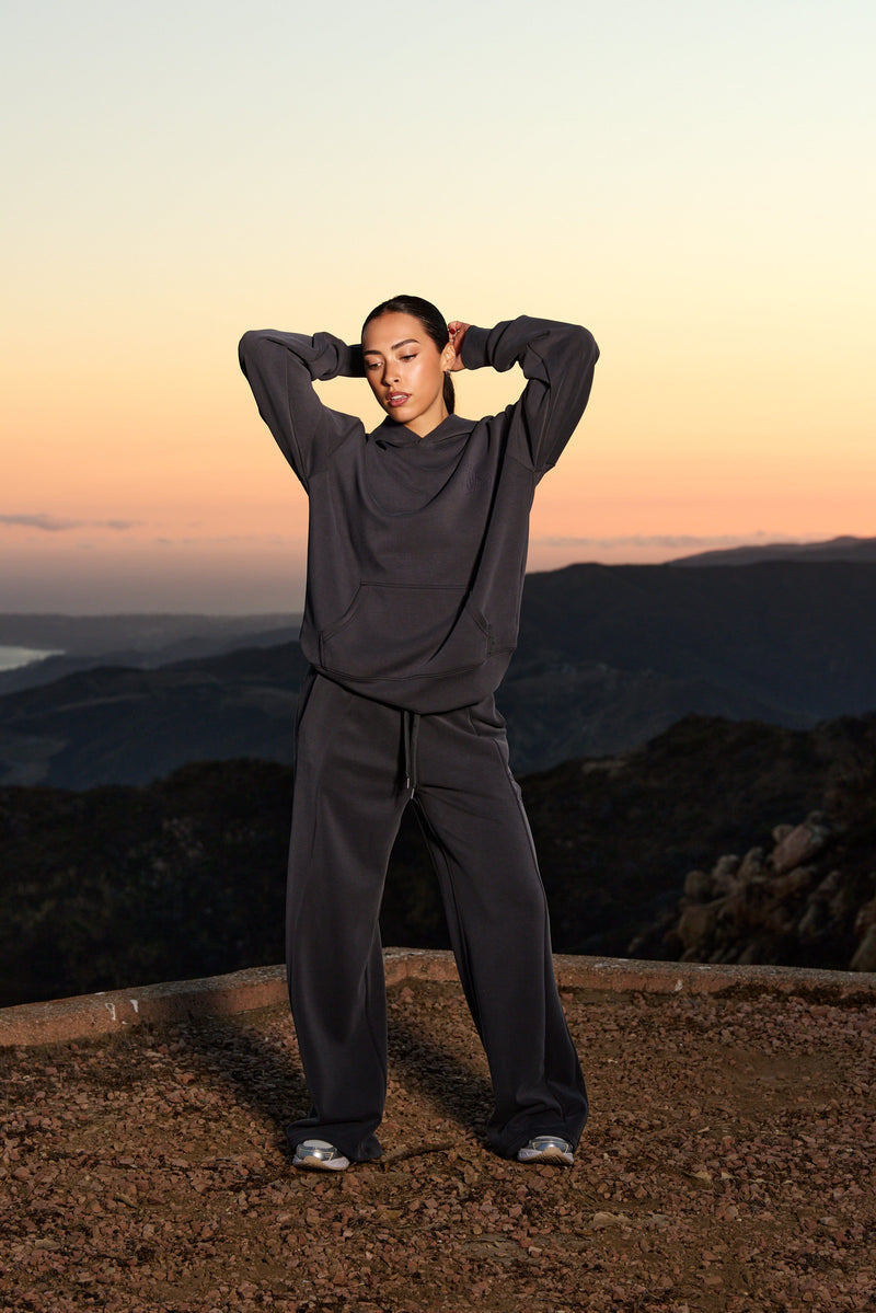 W287 - Cloud Joggers for women Lightweight and breathable for all-season wear in color Charcoal.