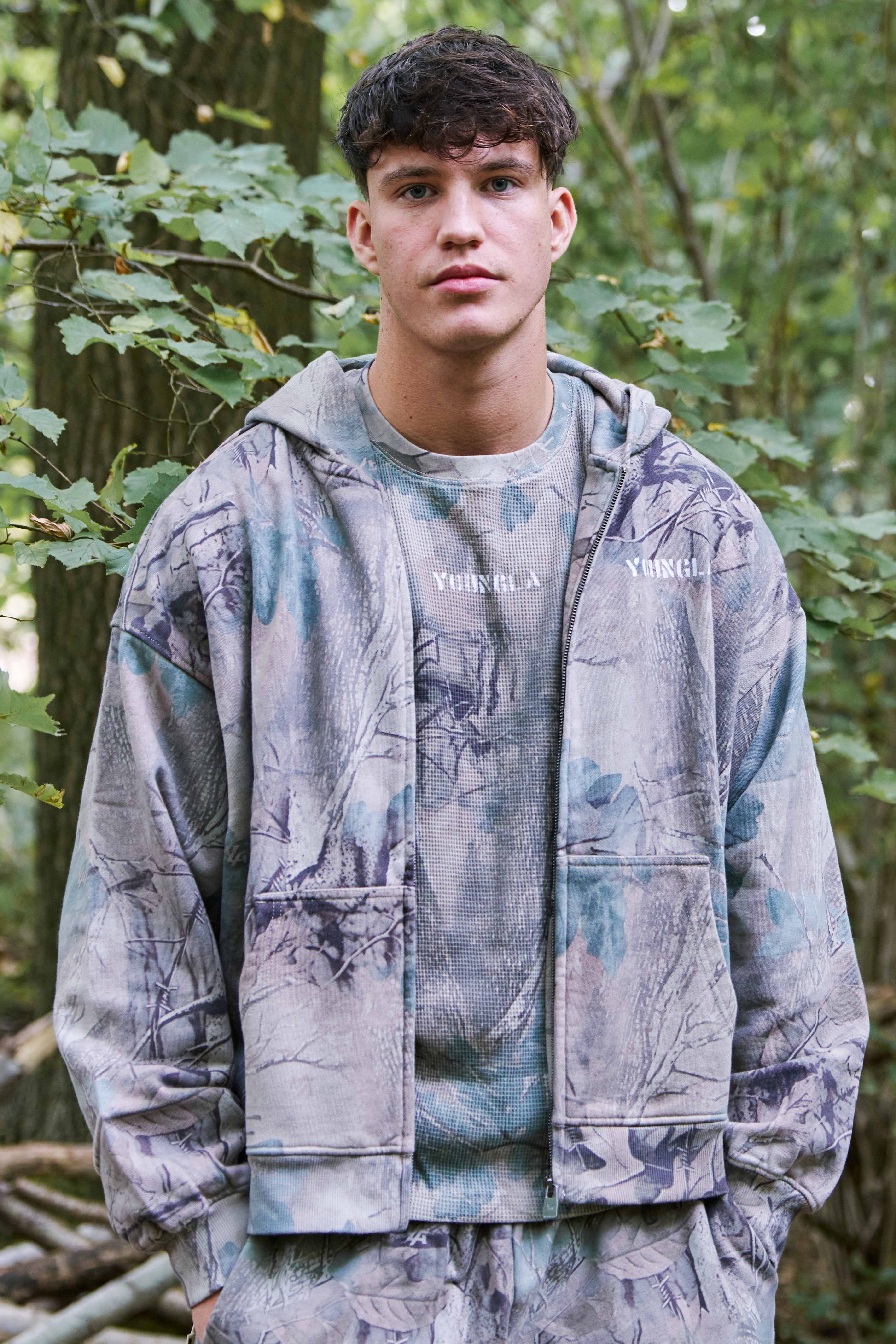 5116 - Tree Camo Collection - Zip Ups for Men's - structured hood, durable zipper, and roomy fit in Beige