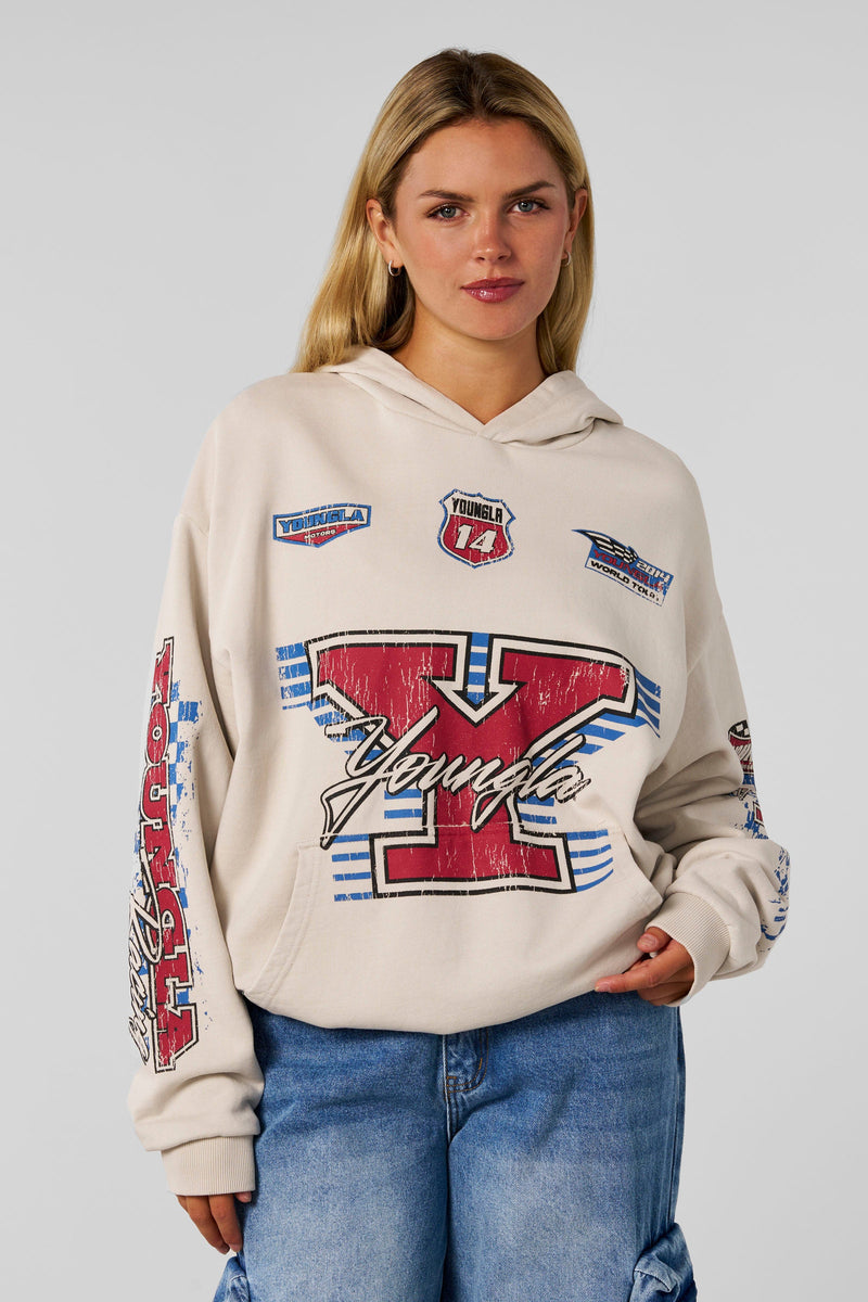 W5193- Drift Hoodie for women  this oversized hoodie brings serious edge in color Cream.