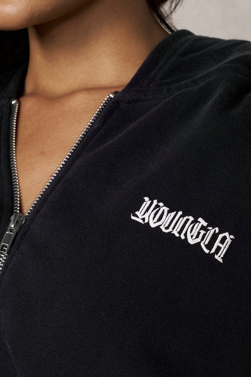 W548 Rebel Crop Zip up Hoodie
