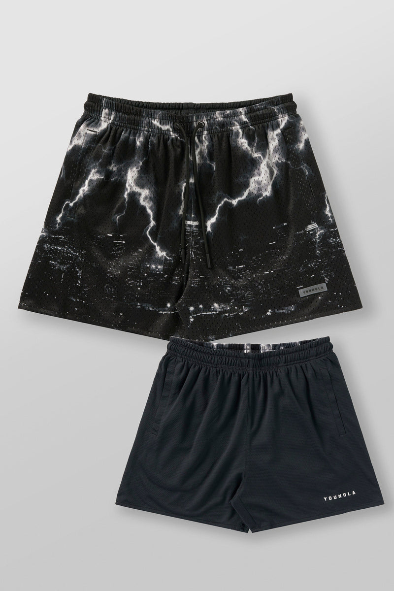 1111 -  Skulls & Roses Reversible Shorts