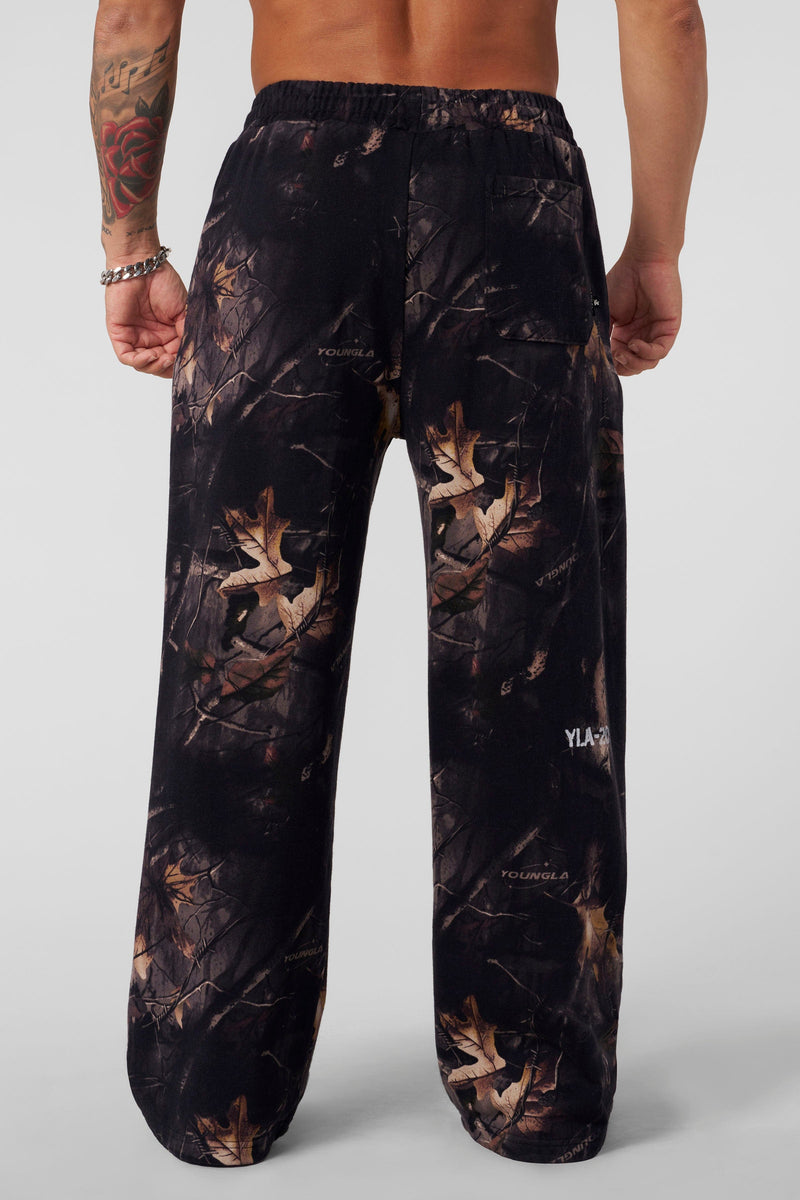 2094 - Tree Camo Collection - No Cuff Sweats For Men's -  lasting quality and a relaxed silhouette in Black