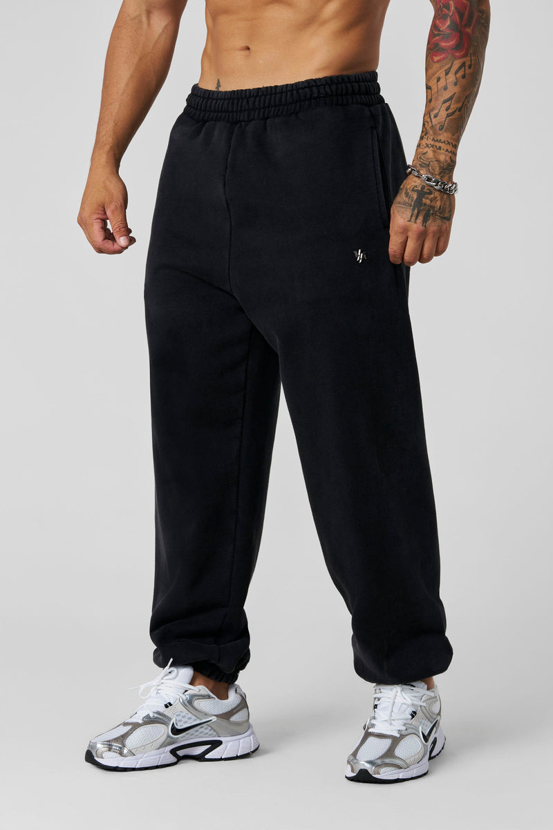 2069 - Elevated Essentials - Baggy Joggers for Men's - styling with hoodies, crews, or tees in Black Wash