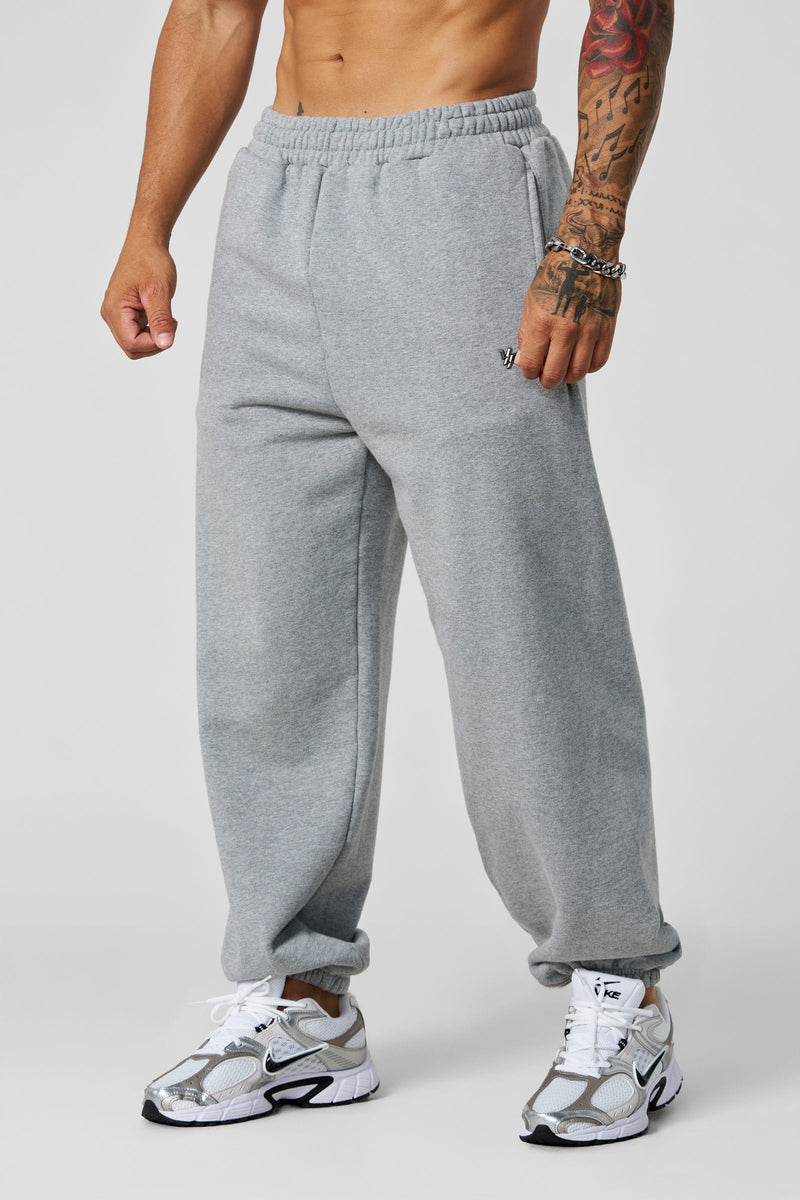 2069 - Elevated Essentials - Baggy Joggers for Men's - styling with hoodies, crews, or tees in Heather Grey