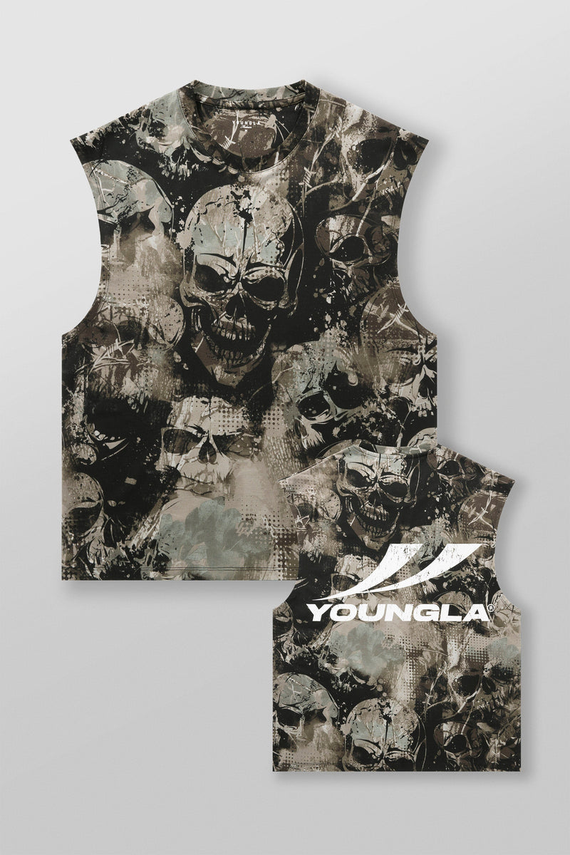 3065 - RunTech Camo Tanks for Men's - performance and everyday comfort,  perfect for layering or wearing in Skull Camo