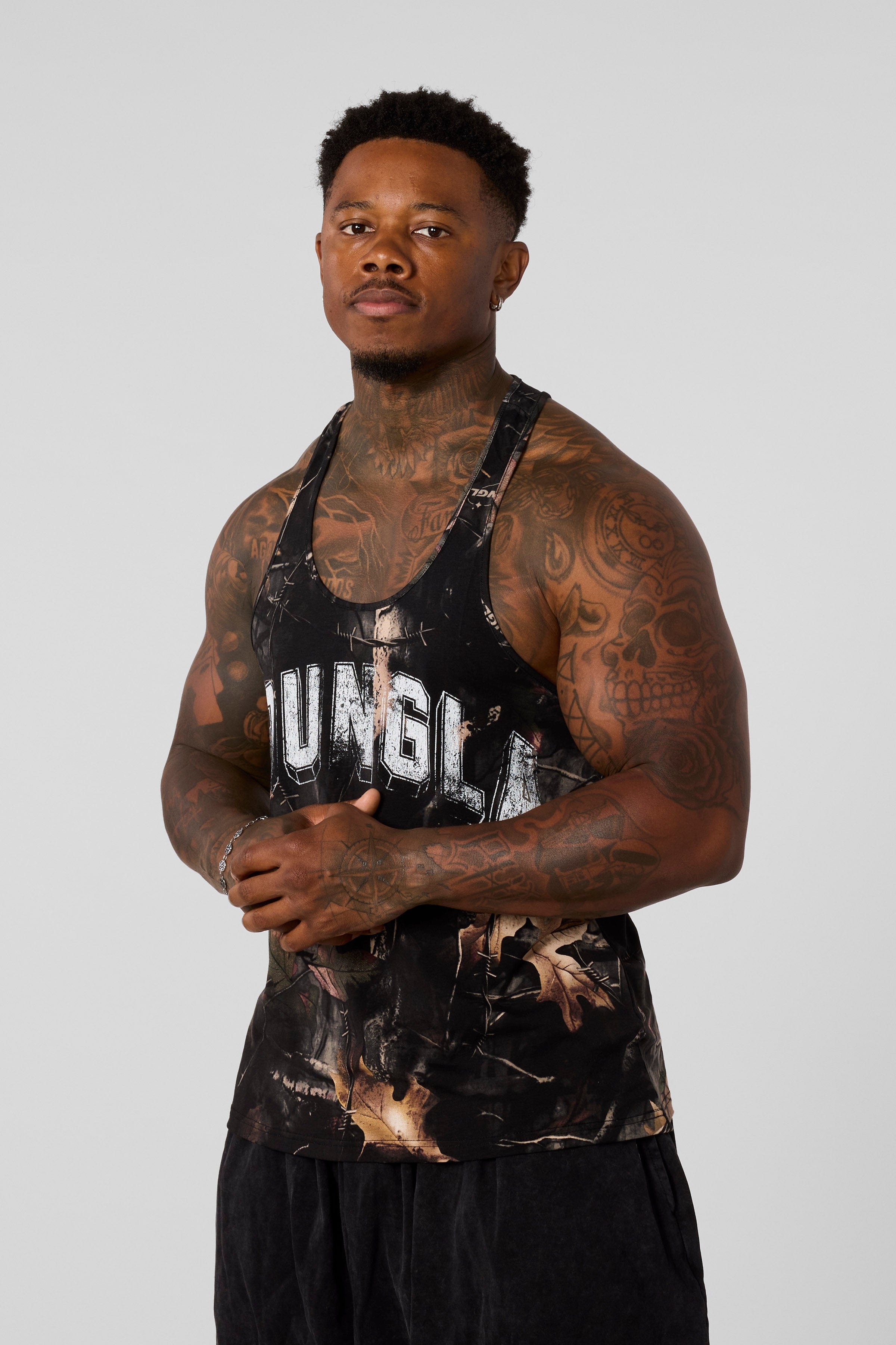 3066 - RunTech Camo Stringers for Men's - lightweight, breathable fabric ensures comfort in Black Tree Camo