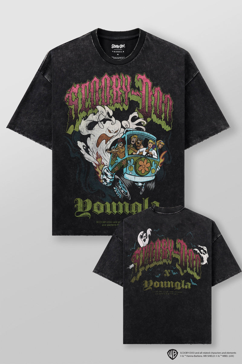 4252 - Scooby-Doo Tees for mens in 100% Cotton featuring Scooby with oversized graphics in colour Smoke & Screams