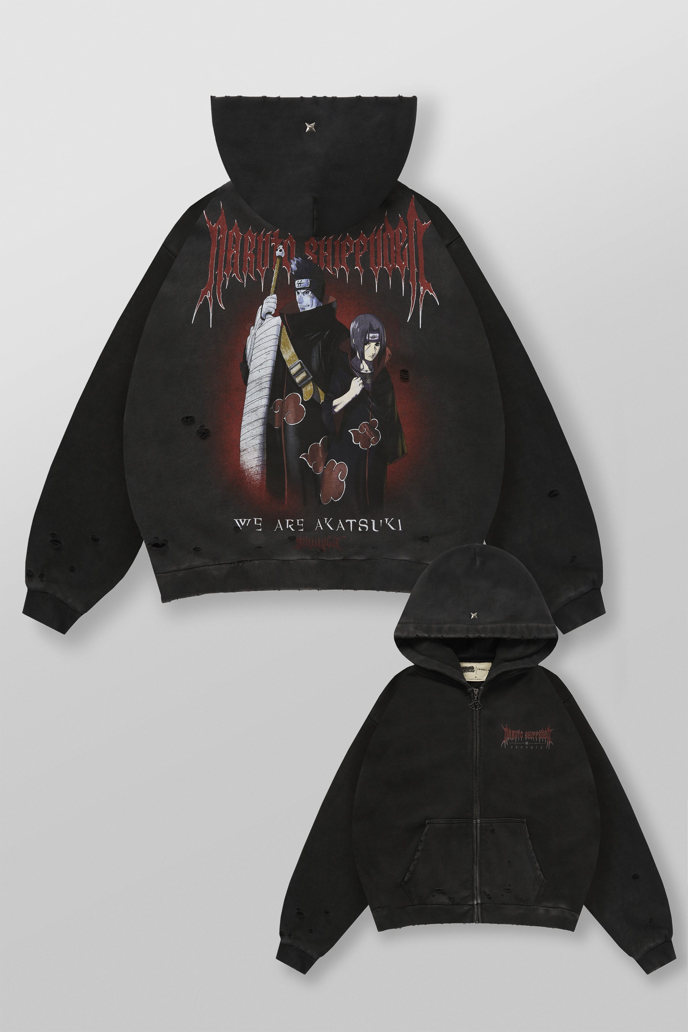 N*h様 LGB ルグランブルー　　スパイダースウェット　zip up 5086 - Naruto Zip-Up Hoodies