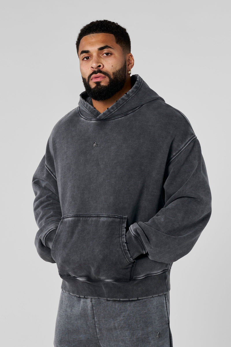5096 - Elevated Essentials - Pullover Hoodies for Men's - 100% Cotton, spacious fit, adjustable hood in Grey Wash
