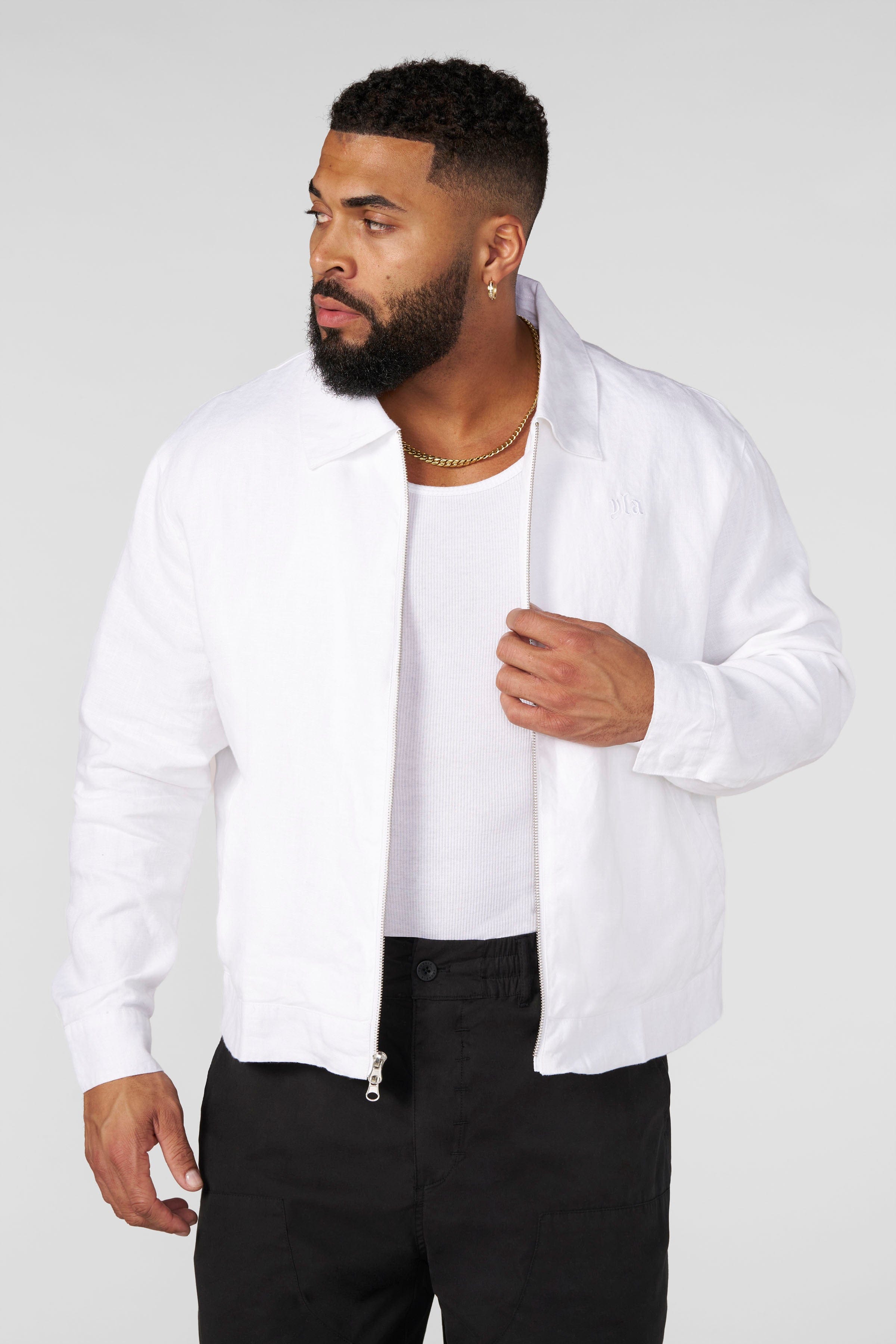 (新品未使用)Boyfriend Linen Jacket　36 5122 - Oxford Linen jacket