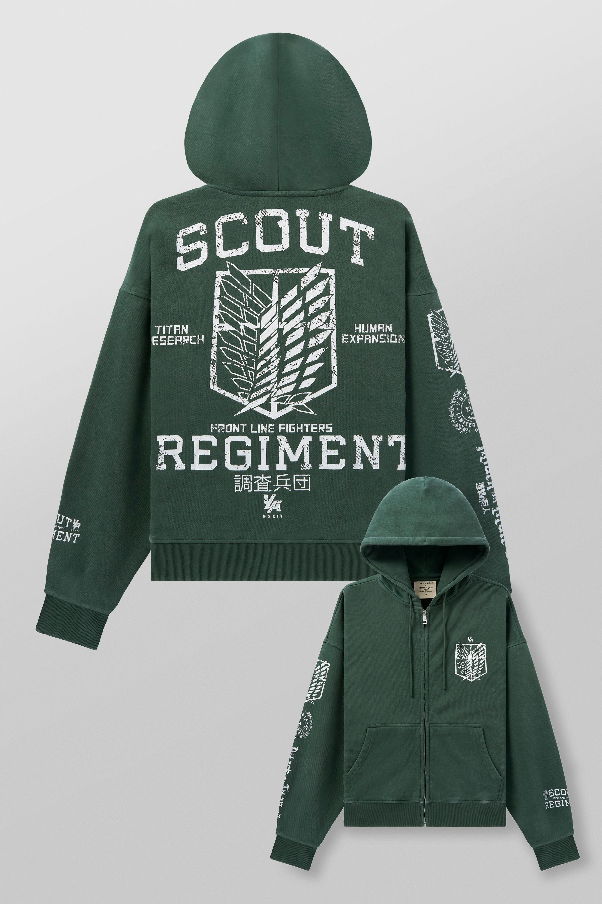 Green Scout Jacket Aot Attack On Titan Scout Regiment Hoodie