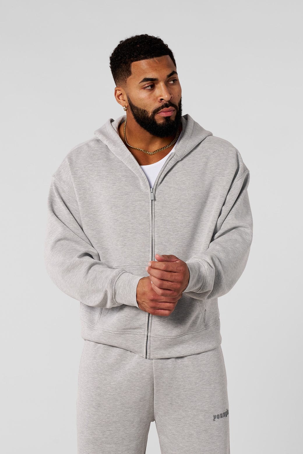 5215 - Soft AF Zip Ups for Men's - Lightweight, breathable, and incredibly soft, Perfect for layering or wearing in Heather Grey