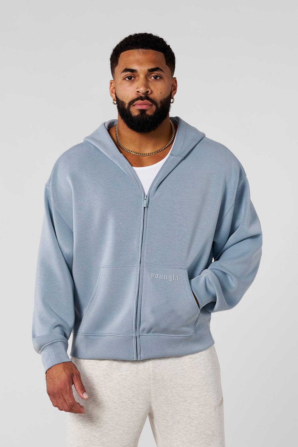 5215 - Soft AF Zip Ups for Men's - Lightweight, breathable, and incredibly soft, Perfect for layering or wearing in Sky Blue