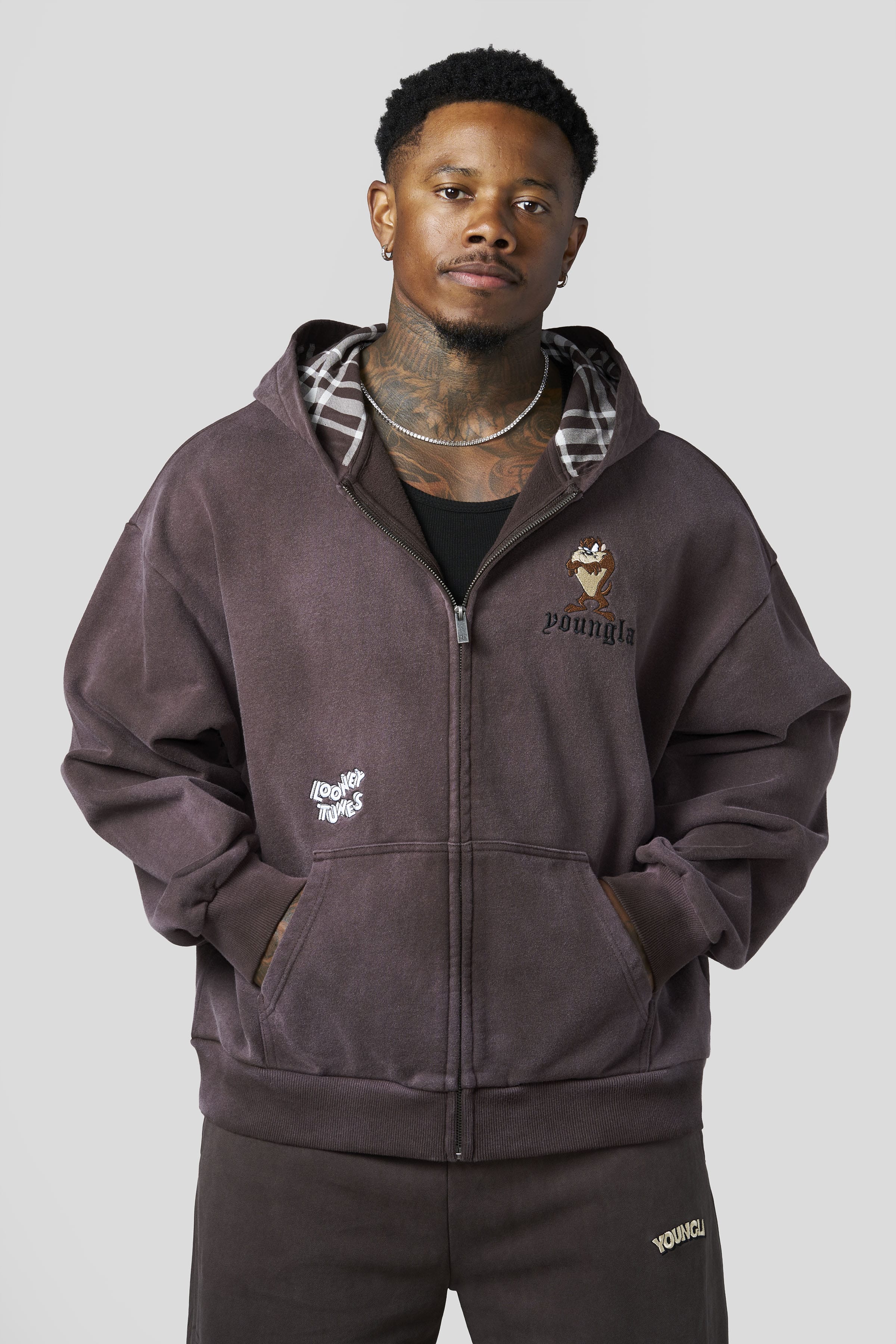 5257 - Looney Tunes Plaid Zip-Ups