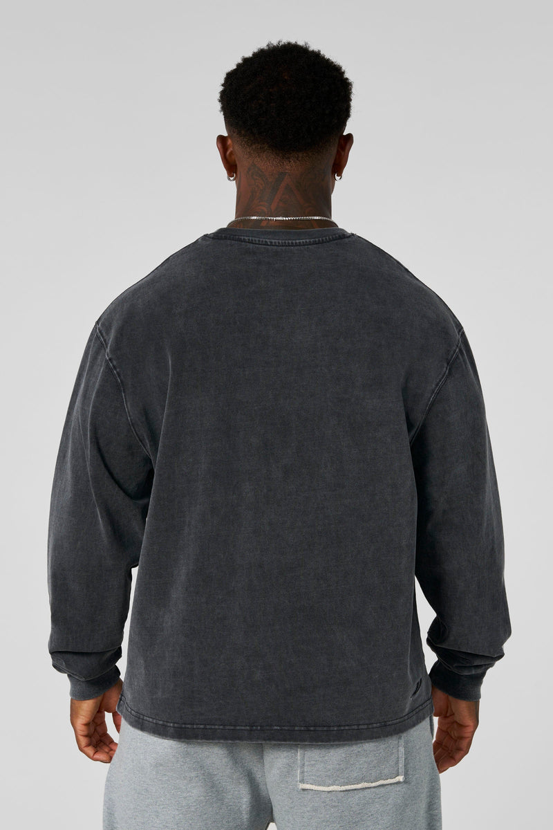 8001 - Elevated Essentials - Mens Longsleeves - midweight cotton for durability and comfort in Grey Wash