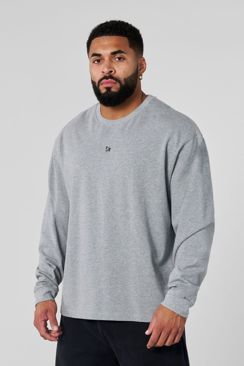 8001 - Elevated Essentials - Mens Longsleeves - midweight cotton for durability and comfort in Heather Grey