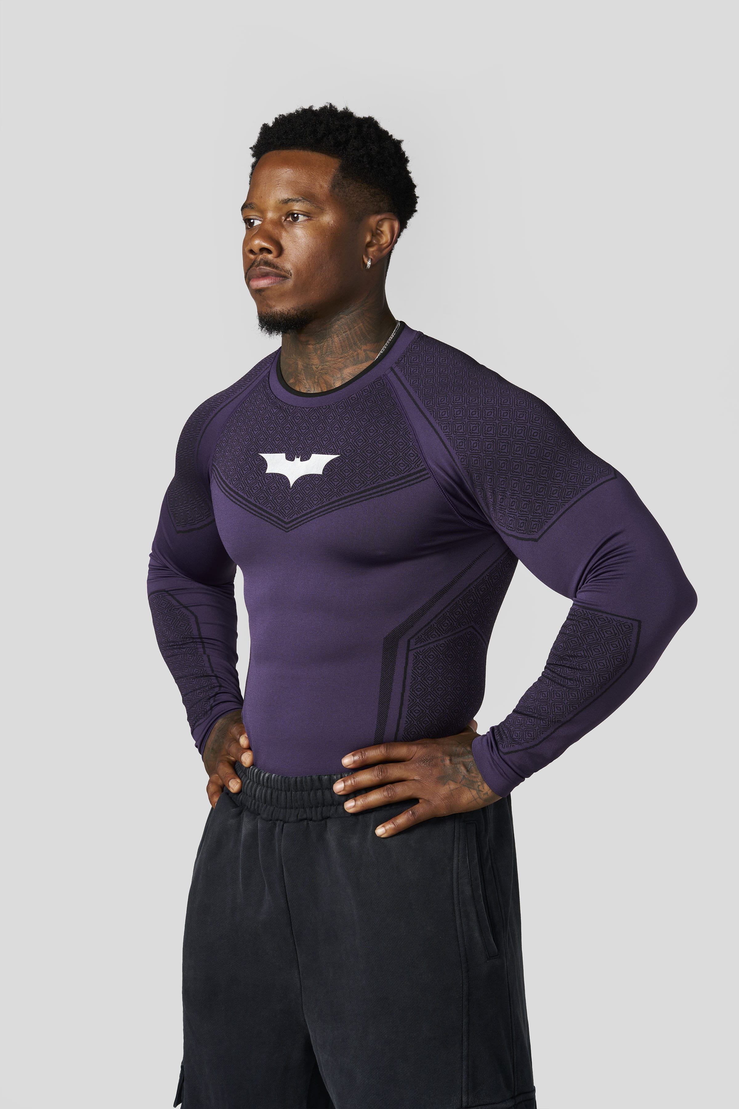 8004 - Batman Compression Longsleeves - Purple Limited Edition - APP ONLY - August 24th