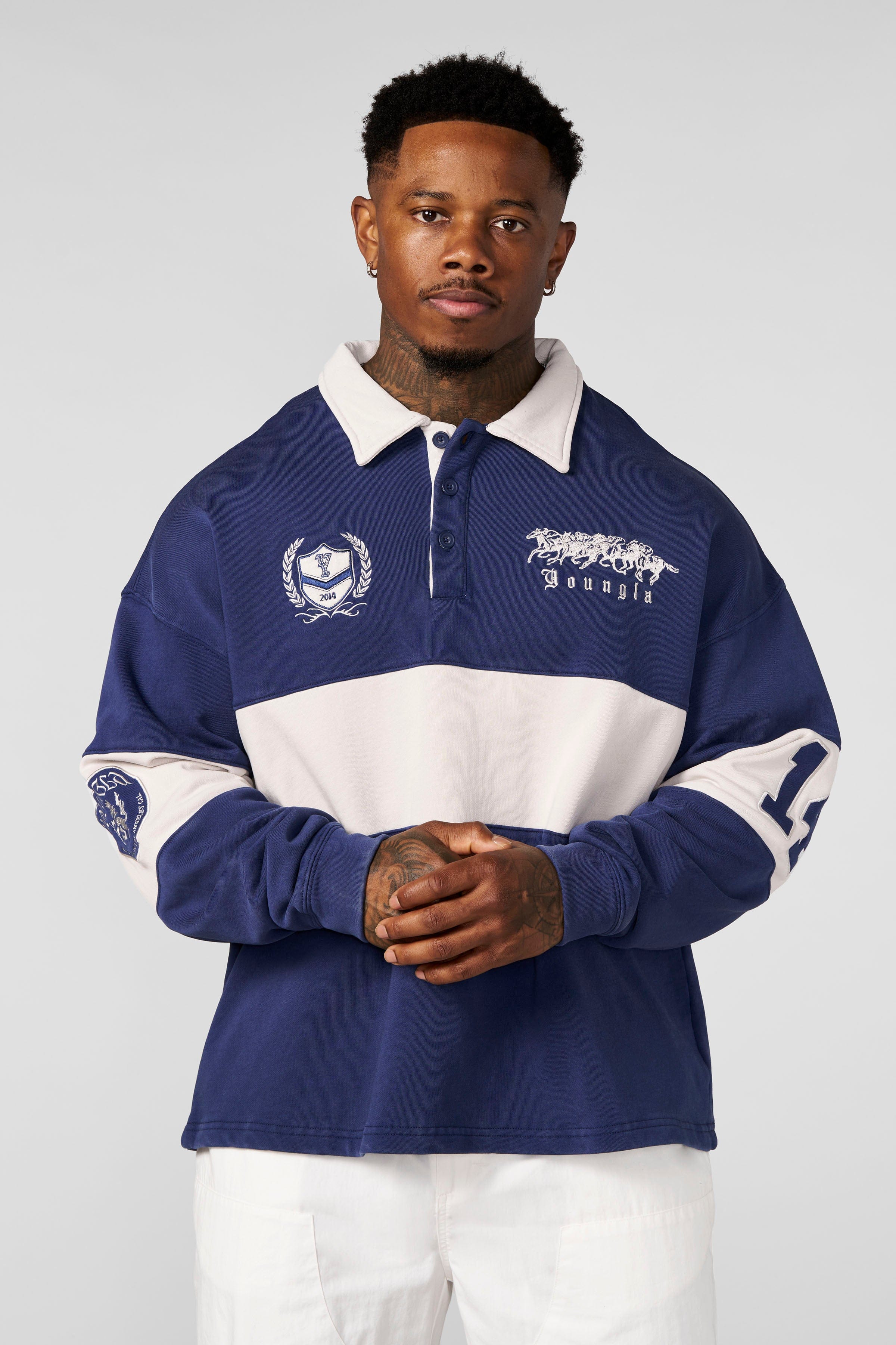 完売品 Wooyoungmi Long Sleeve Patch Polo 8045 - Polo Club Oversized Longsleeves
