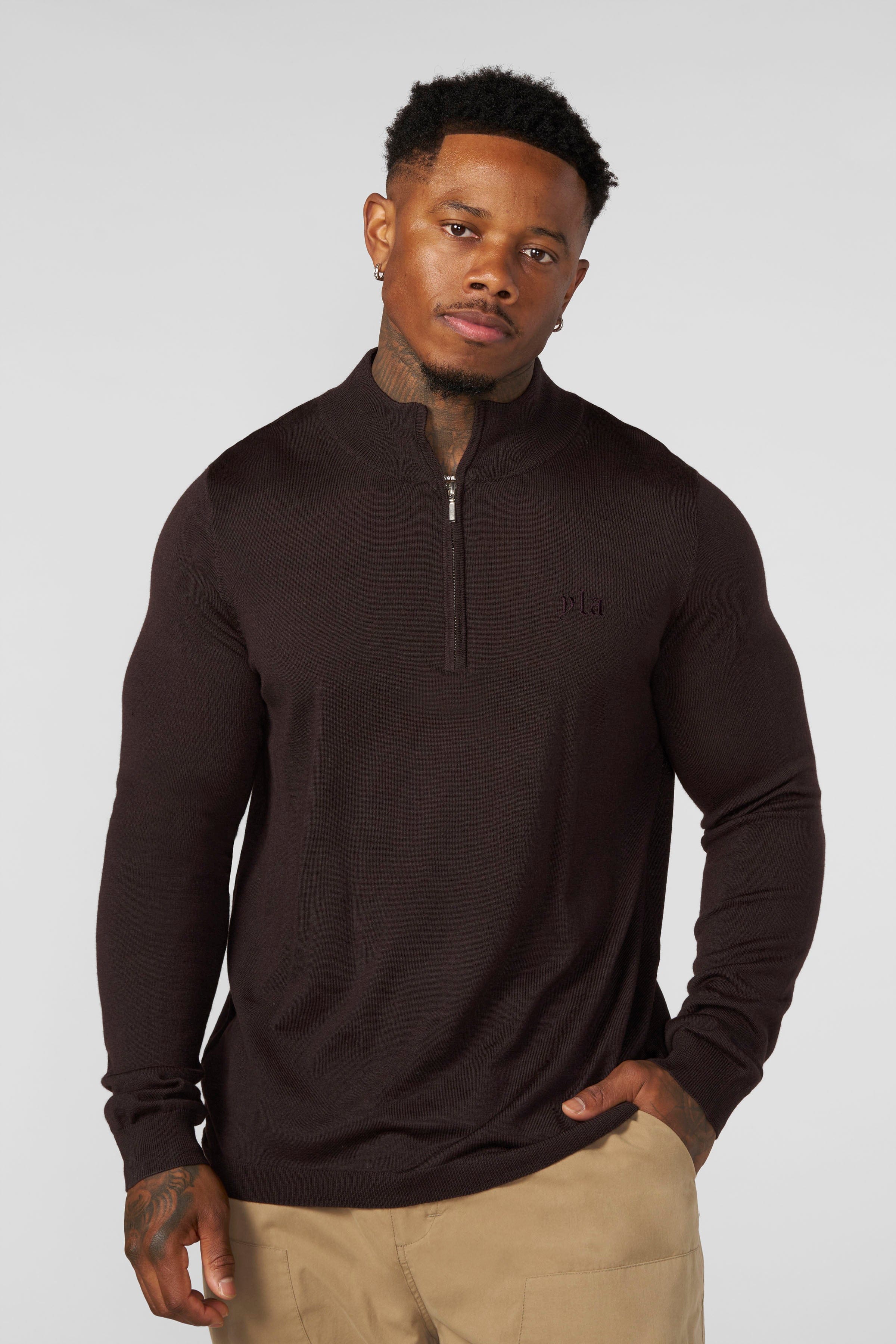 8048 - Monaco Wool Quarter-Zip Sweaters