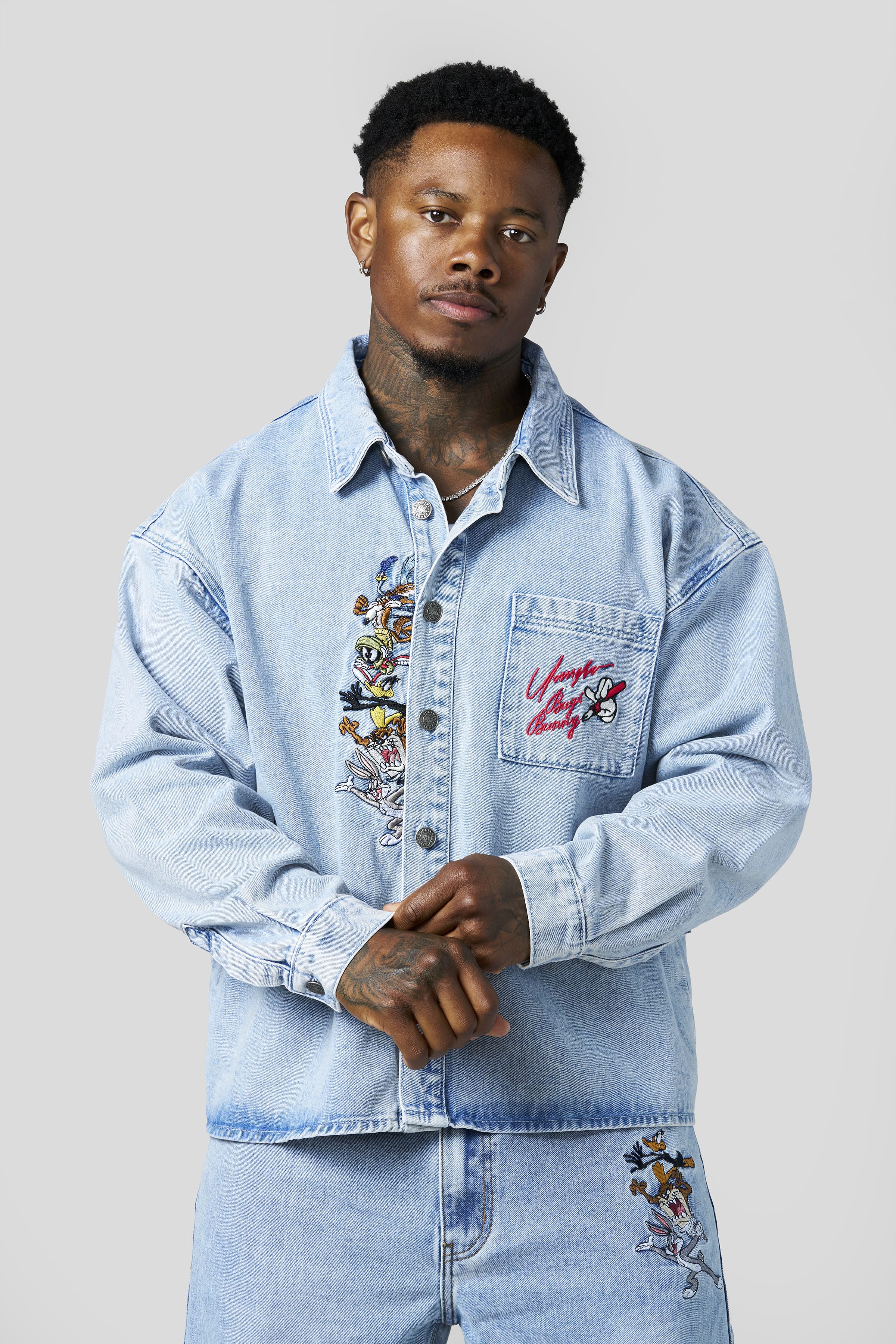 8112 - Looney Tunes Denim Shirt - July 7th