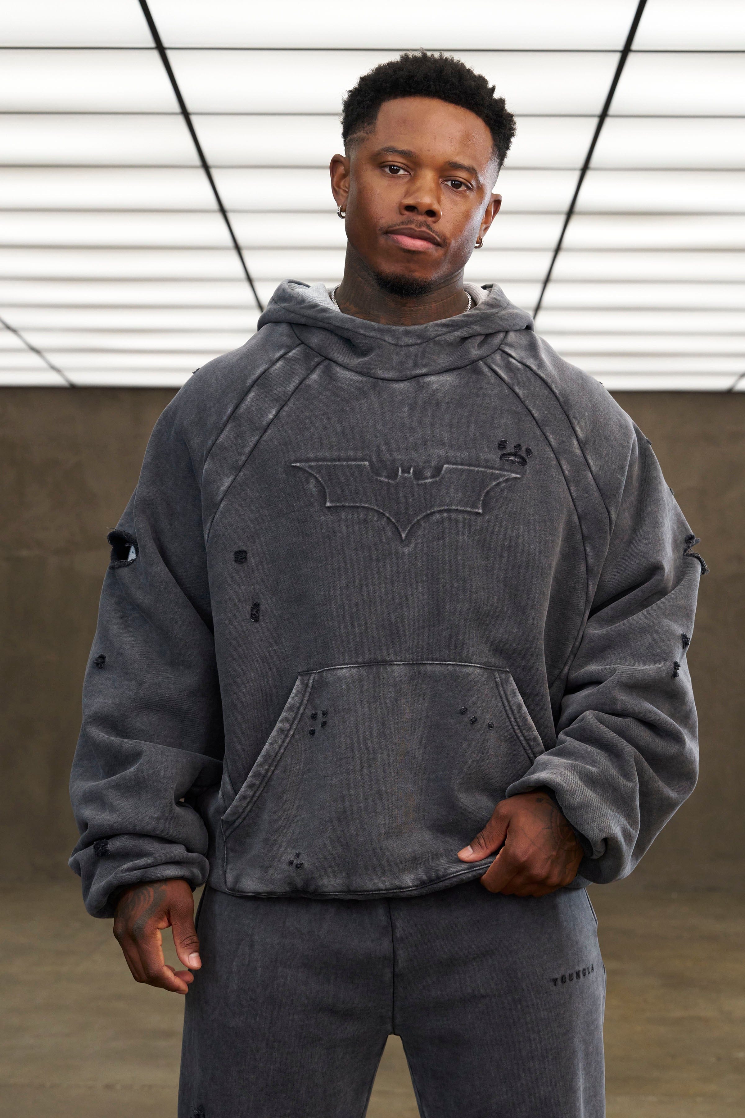 ゆ*ん様  x Batman Dark Grey M 5218 - Batman Street Hoodies