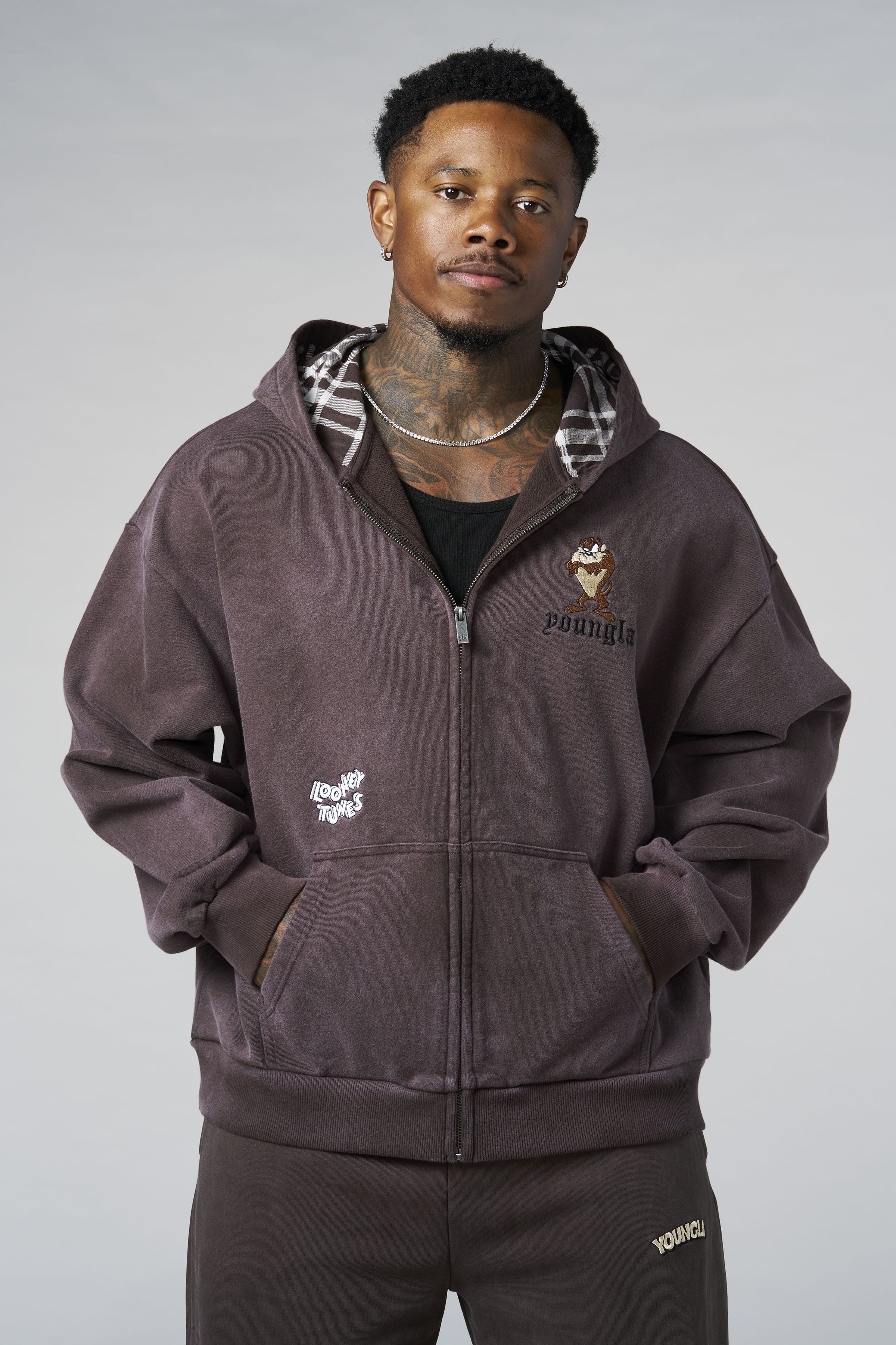 5257 - Looney Tunes Plaid Zip-Ups