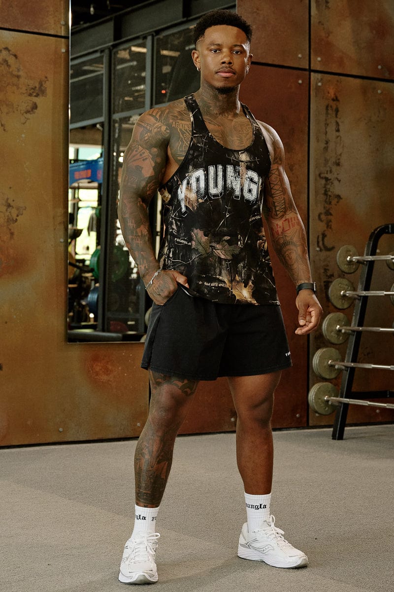 3066 - RunTech Camo Stringers for Men's - lightweight, breathable fabric ensures comfort in OG Green Camo