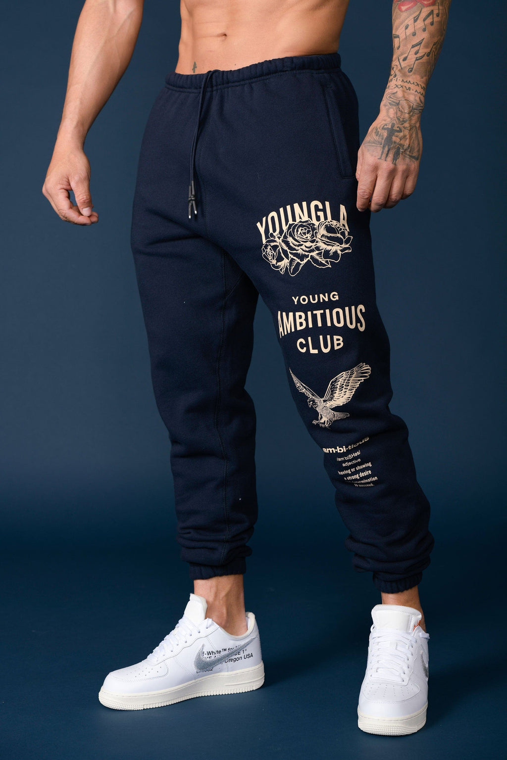 YoungLA Immortal Joggers, Cor lavada cinza, Tamanho Angola