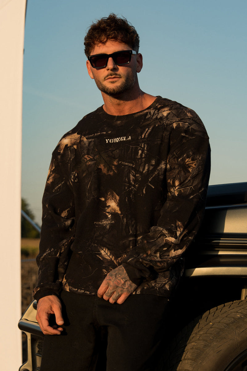 8026 - Tree Camo Collection - Thermals for Men's - combines warmth with wearability in Black 