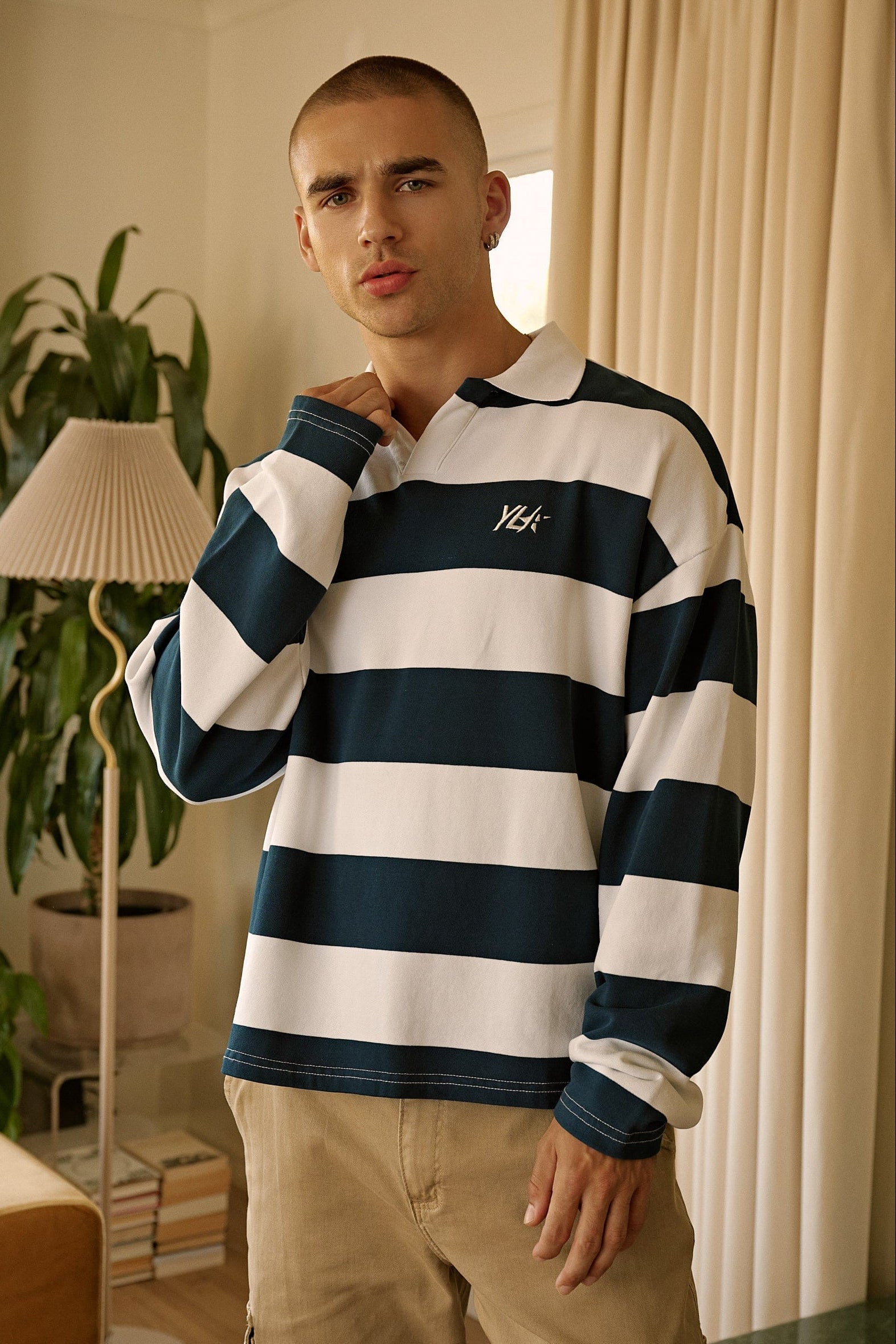 完売品 Wooyoungmi Long Sleeve Patch Polo wooyoungmi-Black-Long-Sleeve-