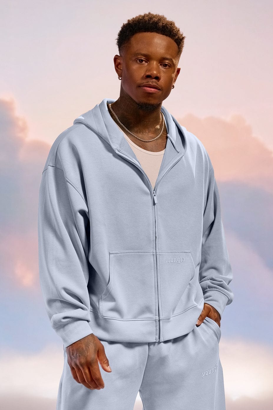 5215 - Soft AF Zip Ups for Men's - Lightweight, breathable, and incredibly soft, Perfect for layering or wearing in Sky Blue