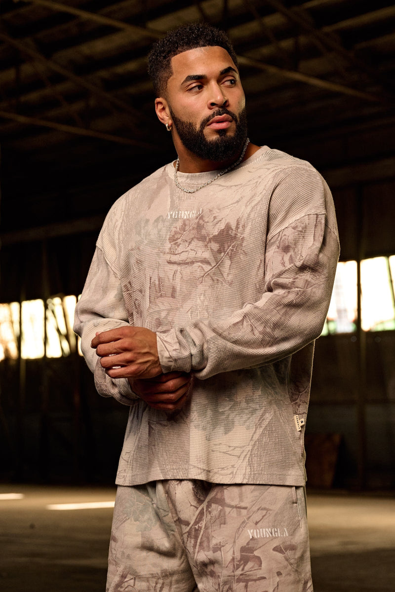 8026 - Tree Camo Collection - Thermals for Men's - combines warmth with wearability in Desert Tan