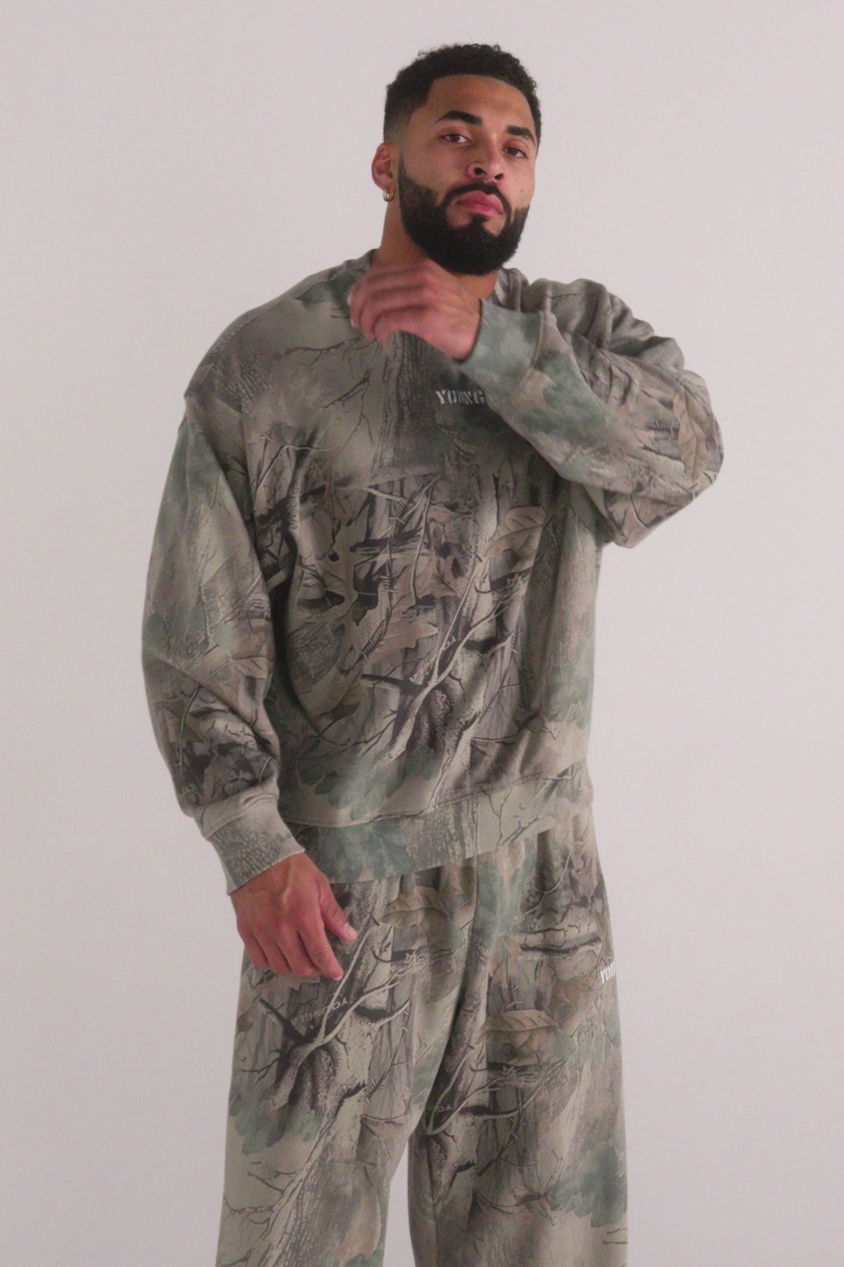 5206 - Tree Camo Collection - Crewnecks for Men's - simple, structured, and versatile - designed for durability and comfort - Video